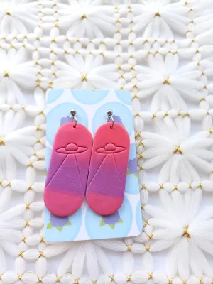 Pink and Purple UFO Earrings | Fantasy