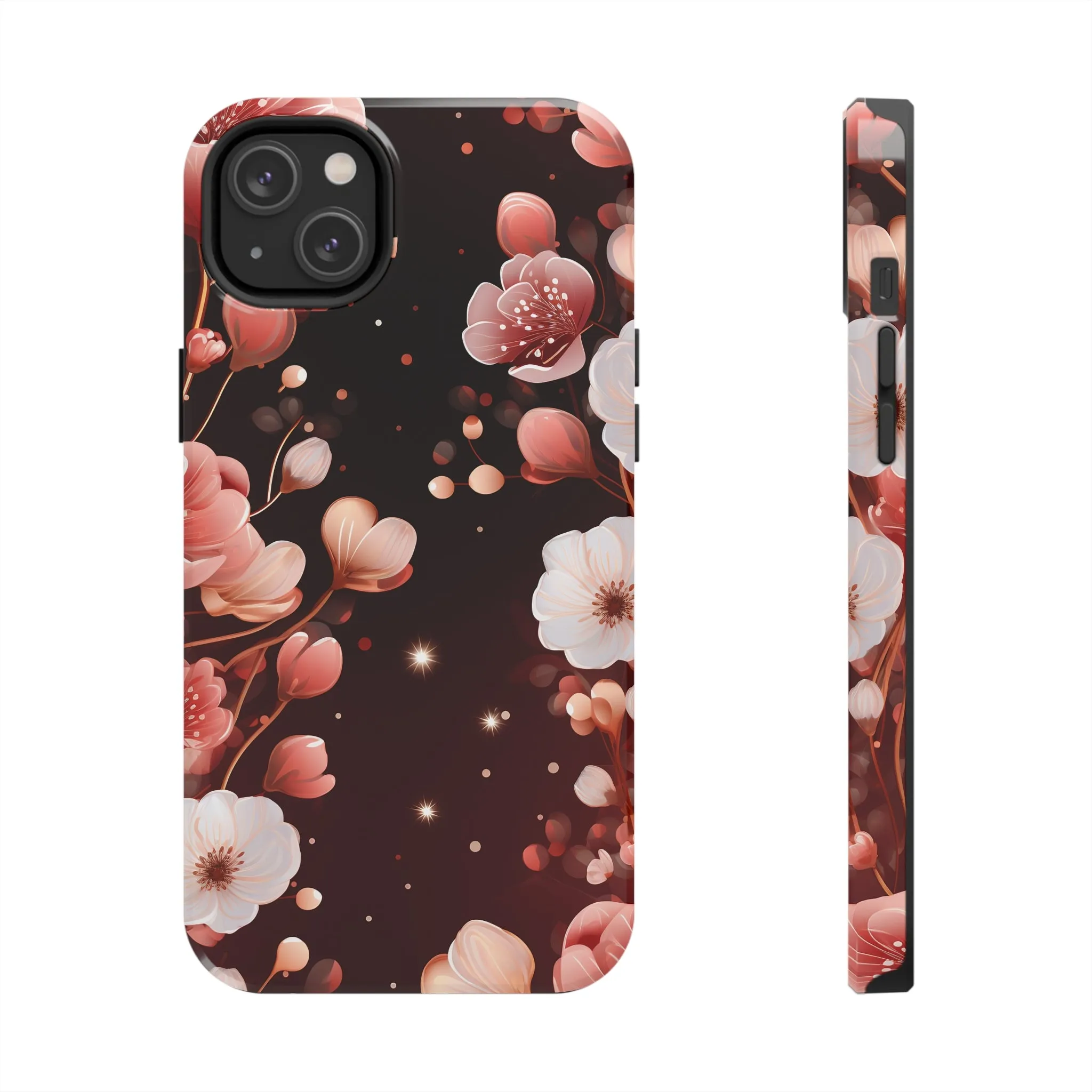 Pretty Pink Flowers Pattern Design Tough Phone Case compatible with a large variety of iPhone models, Gift, Phone Case