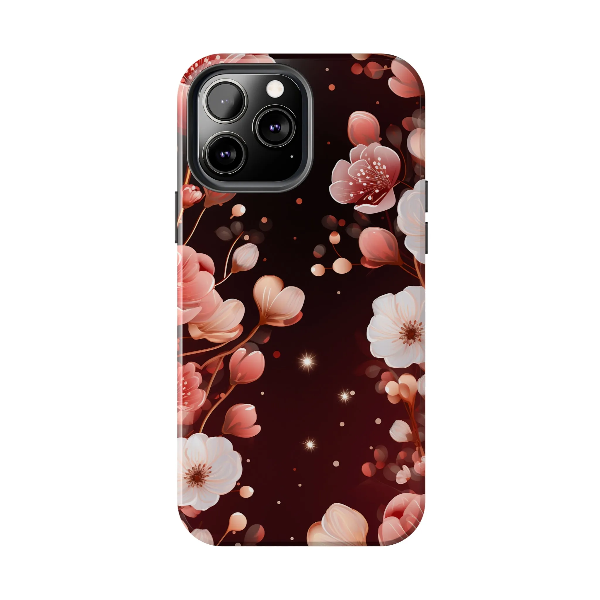 Pretty Pink Flowers Pattern Design Tough Phone Case compatible with a large variety of iPhone models, Gift, Phone Case