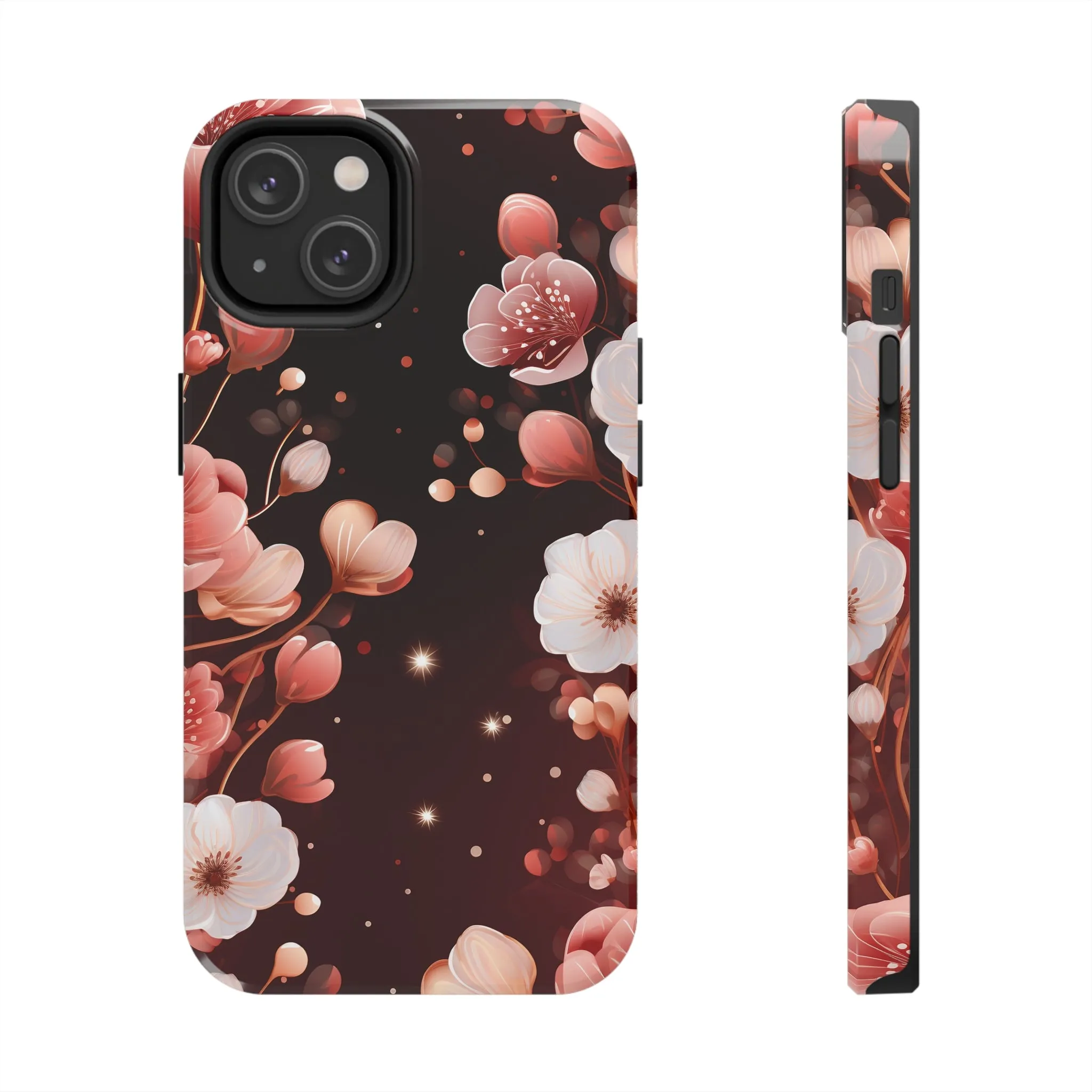 Pretty Pink Flowers Pattern Design Tough Phone Case compatible with a large variety of iPhone models, Gift, Phone Case