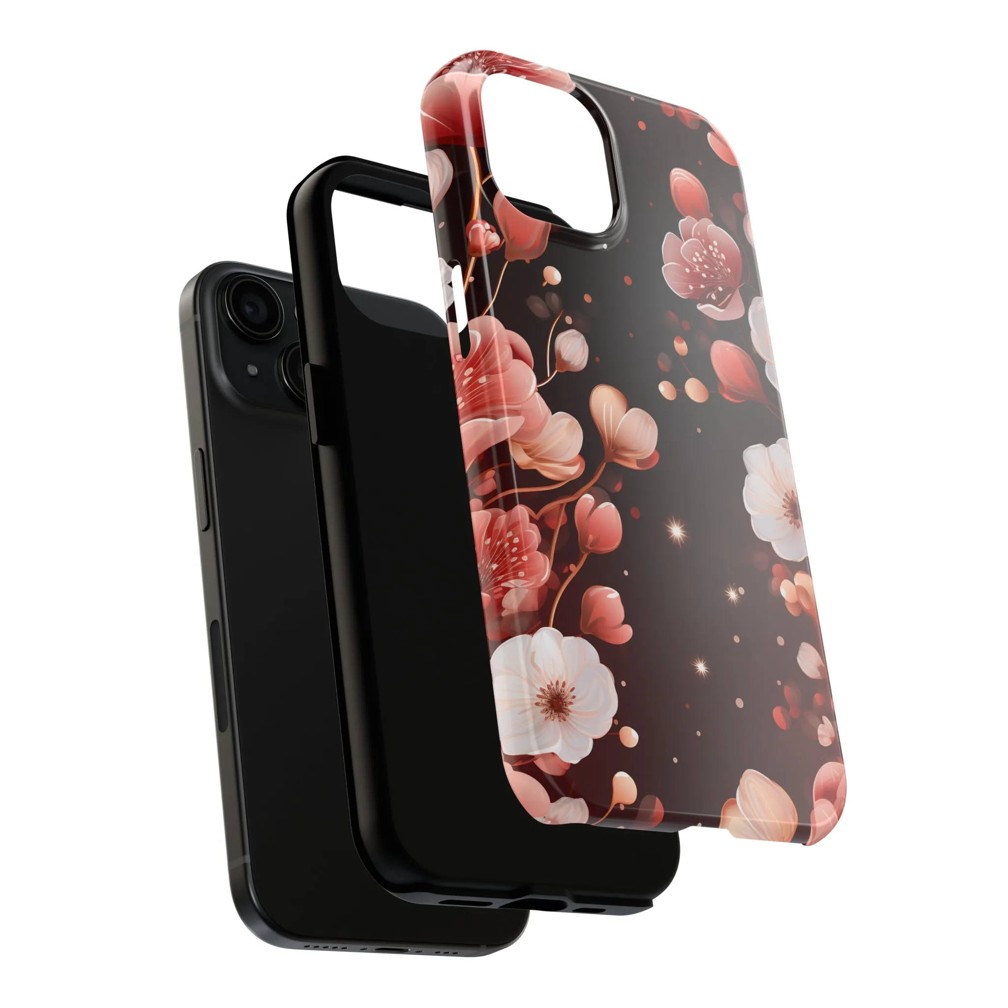 Pretty Pink Flowers Pattern Design Tough Phone Case compatible with a large variety of iPhone models, Gift, Phone Case