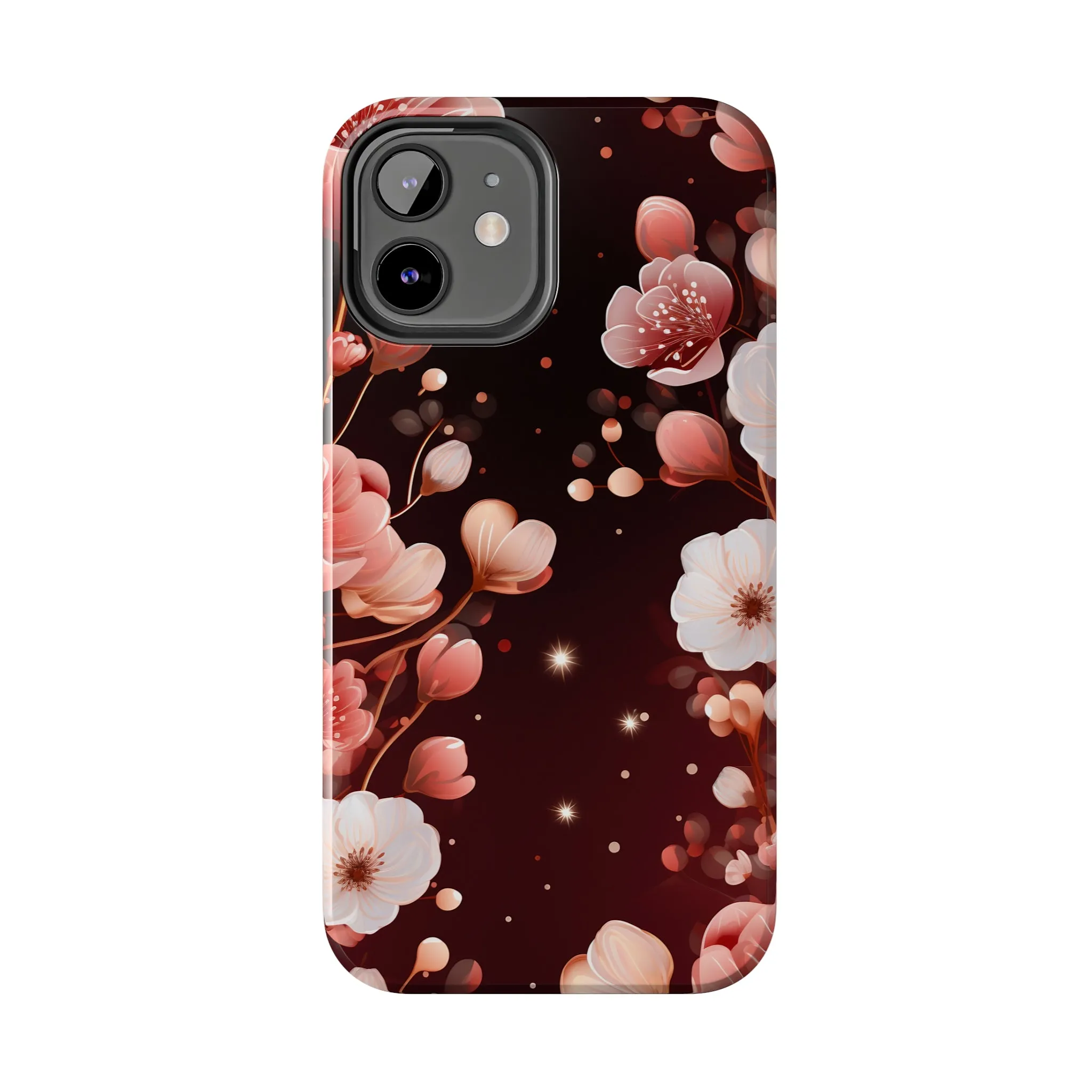 Pretty Pink Flowers Pattern Design Tough Phone Case compatible with a large variety of iPhone models, Gift, Phone Case