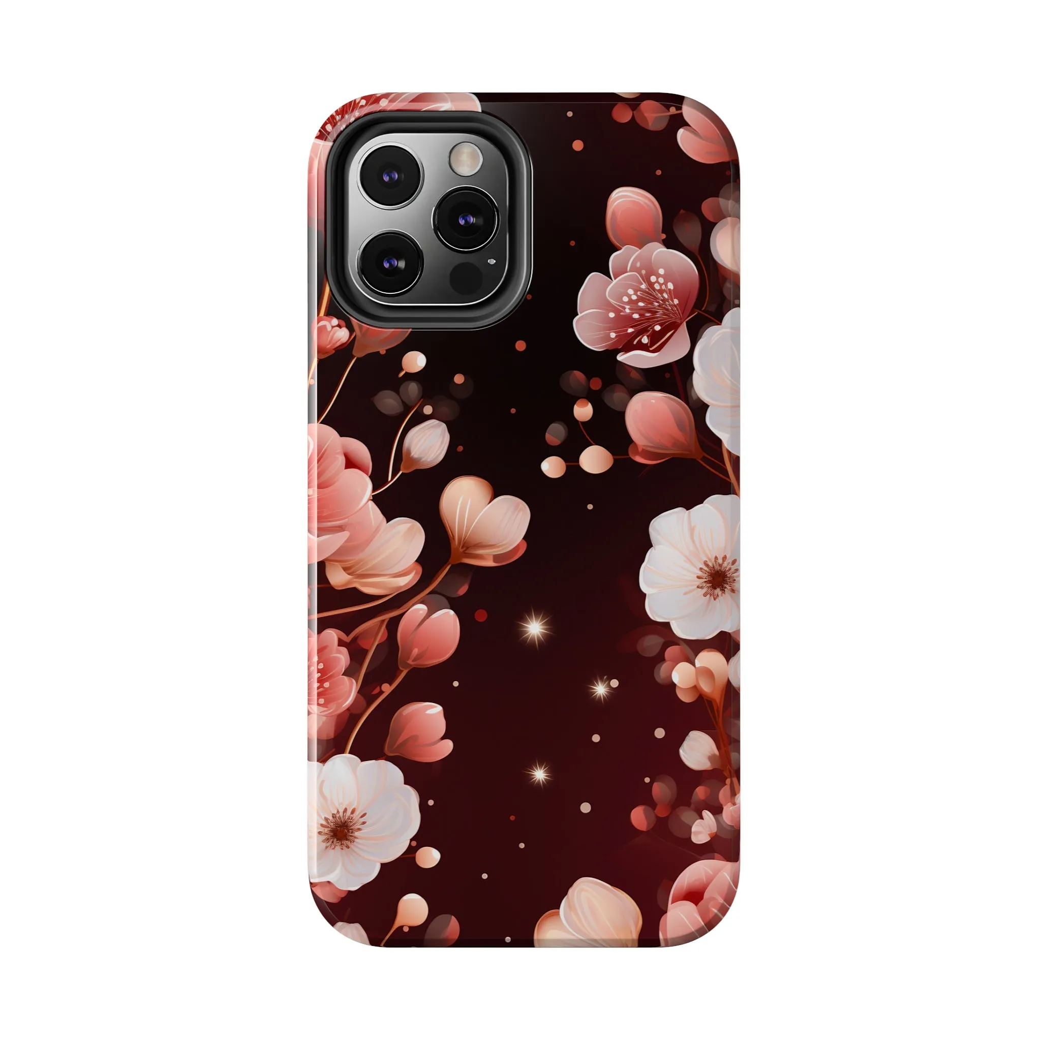 Pretty Pink Flowers Pattern Design Tough Phone Case compatible with a large variety of iPhone models, Gift, Phone Case