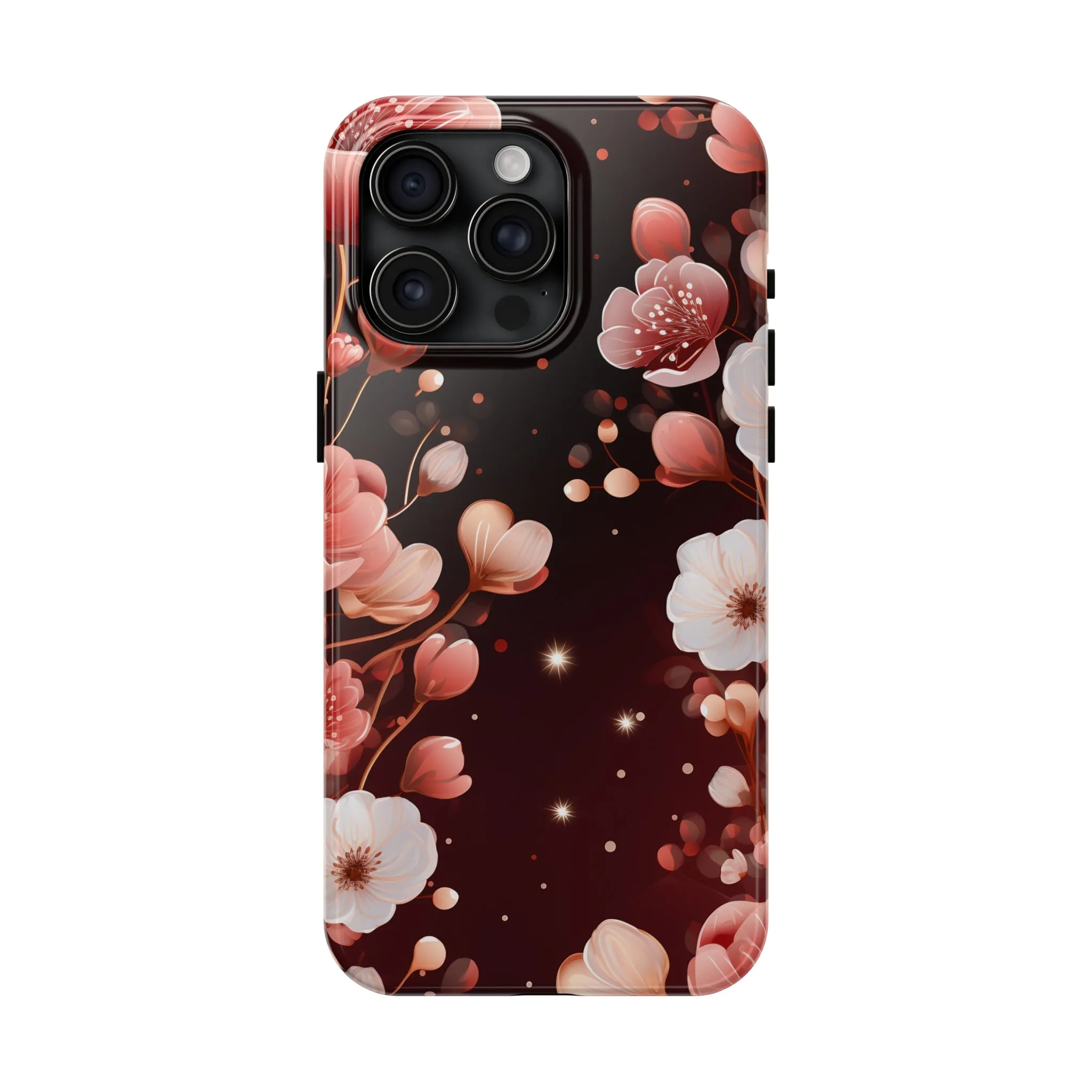 Pretty Pink Flowers Pattern Design Tough Phone Case compatible with a large variety of iPhone models, Gift, Phone Case