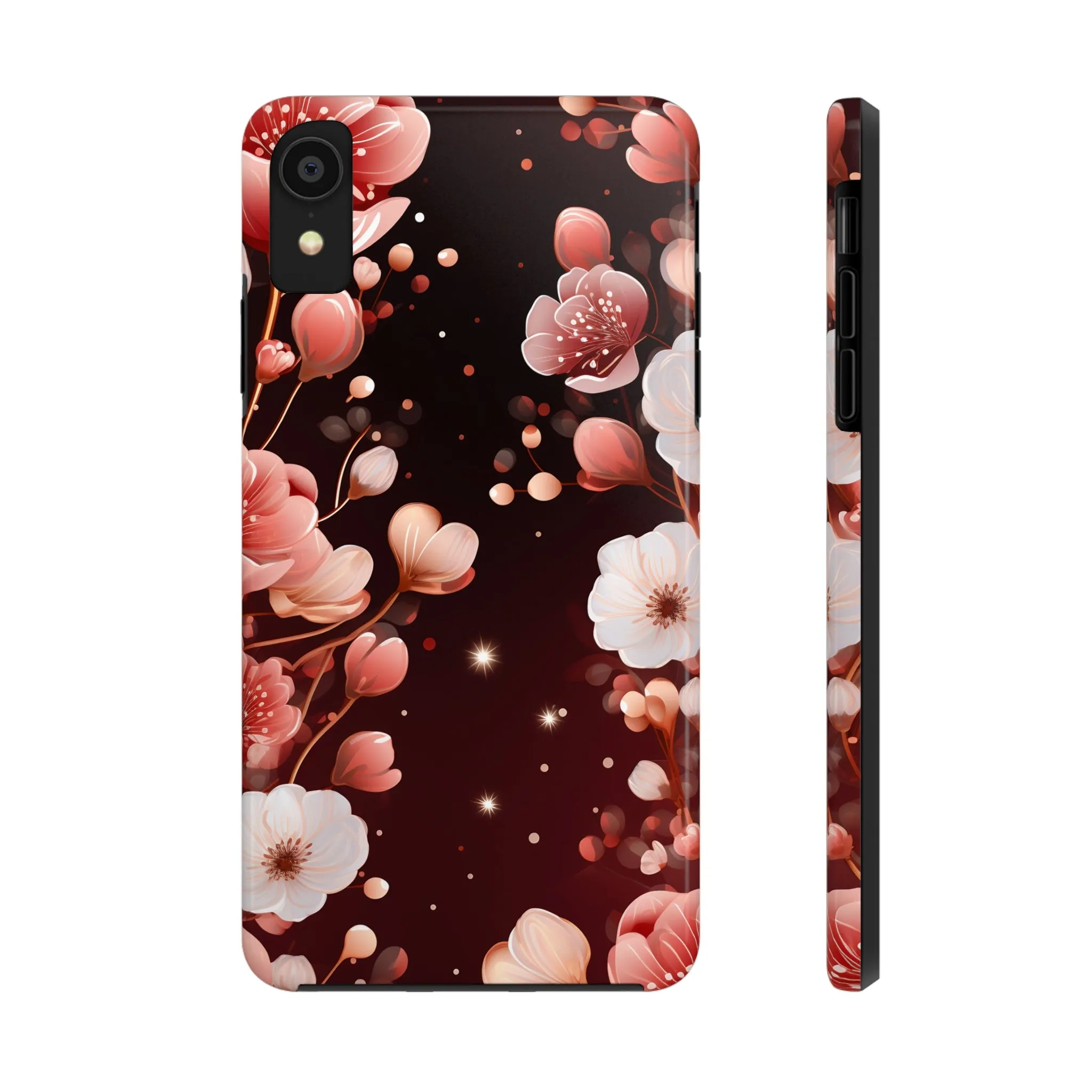 Pretty Pink Flowers Pattern Design Tough Phone Case compatible with a large variety of iPhone models, Gift, Phone Case