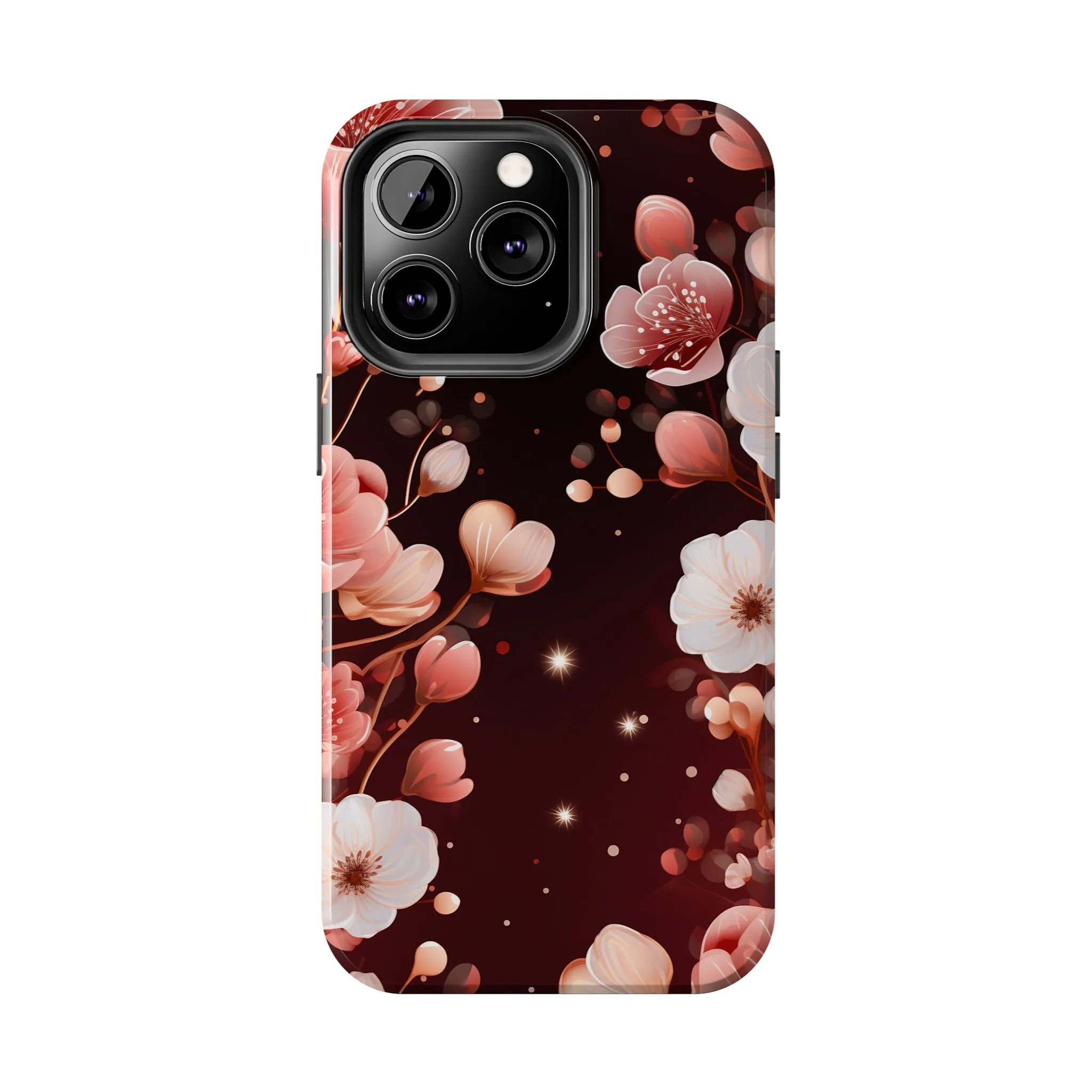 Pretty Pink Flowers Pattern Design Tough Phone Case compatible with a large variety of iPhone models, Gift, Phone Case