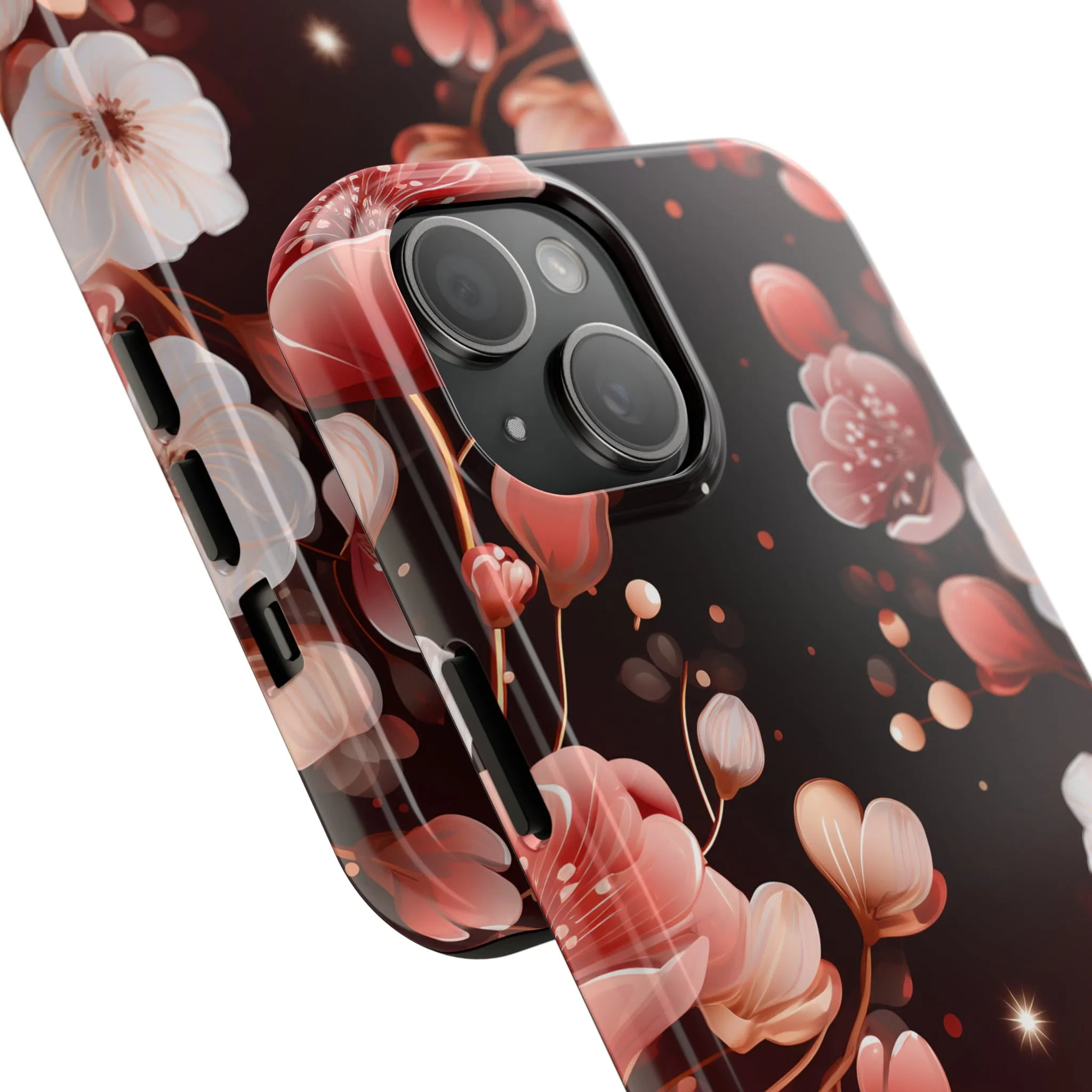 Pretty Pink Flowers Pattern Design Tough Phone Case compatible with a large variety of iPhone models, Gift, Phone Case