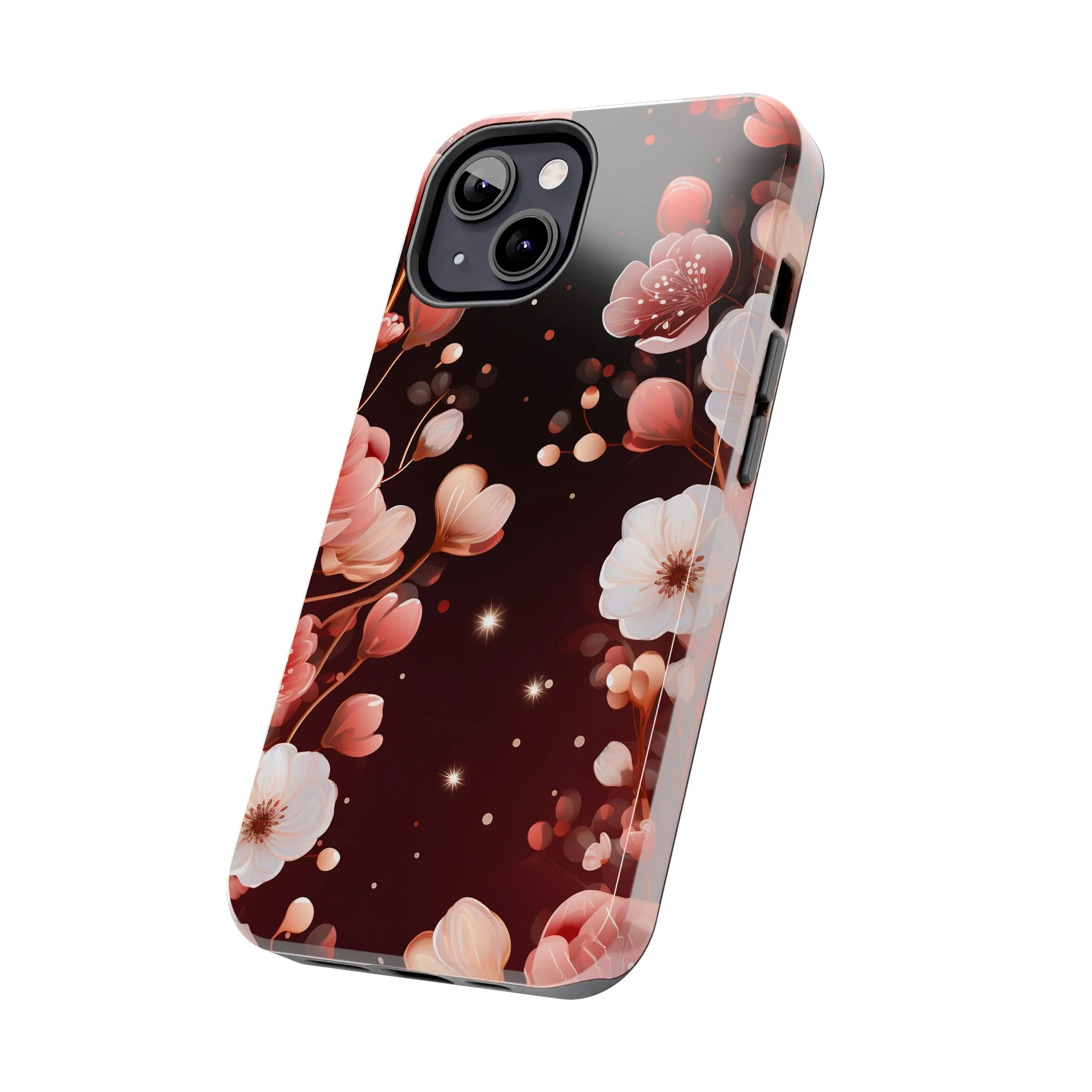 Pretty Pink Flowers Pattern Design Tough Phone Case compatible with a large variety of iPhone models, Gift, Phone Case