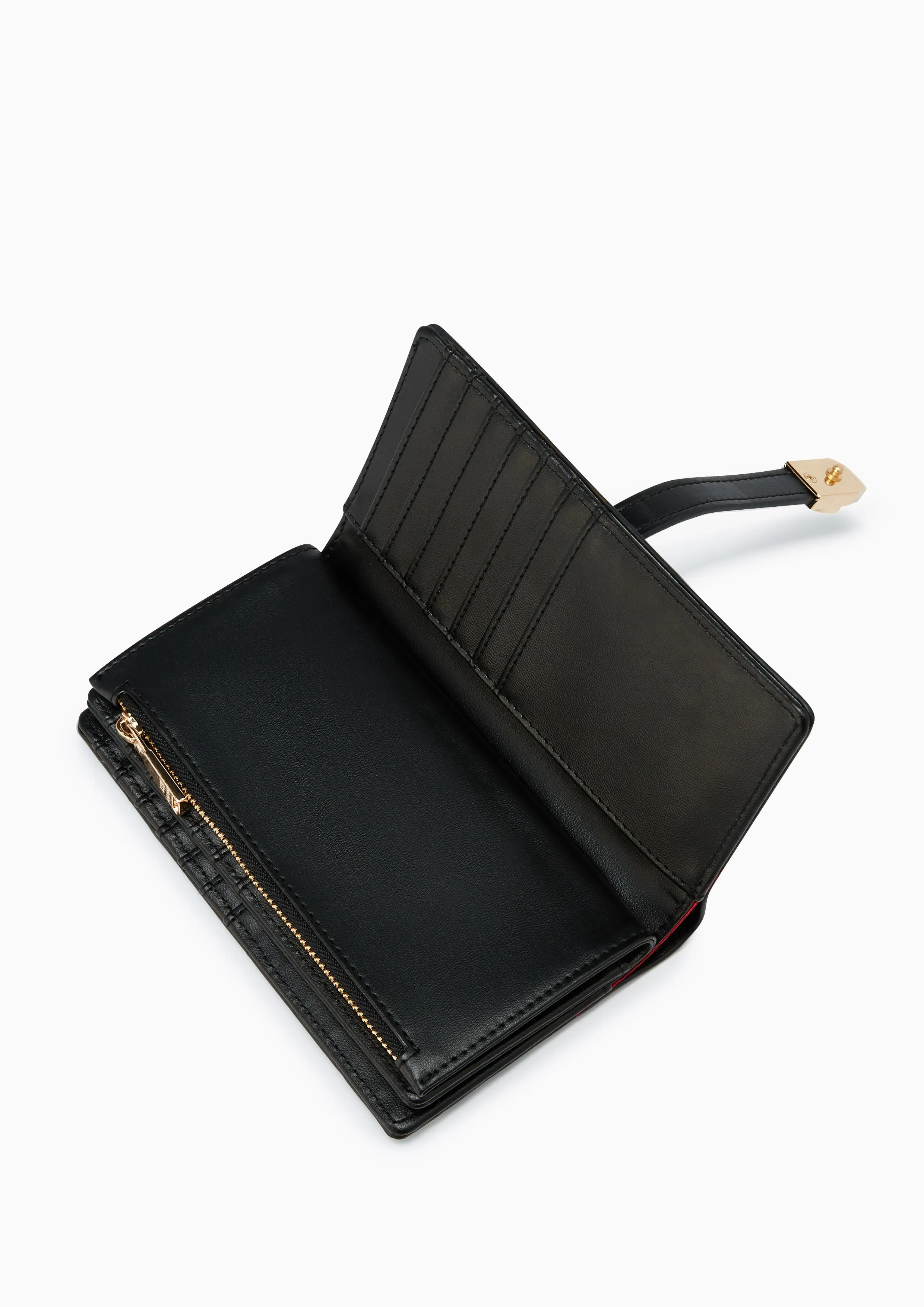 Re-Edit Lucky Semi Long Wallet Black