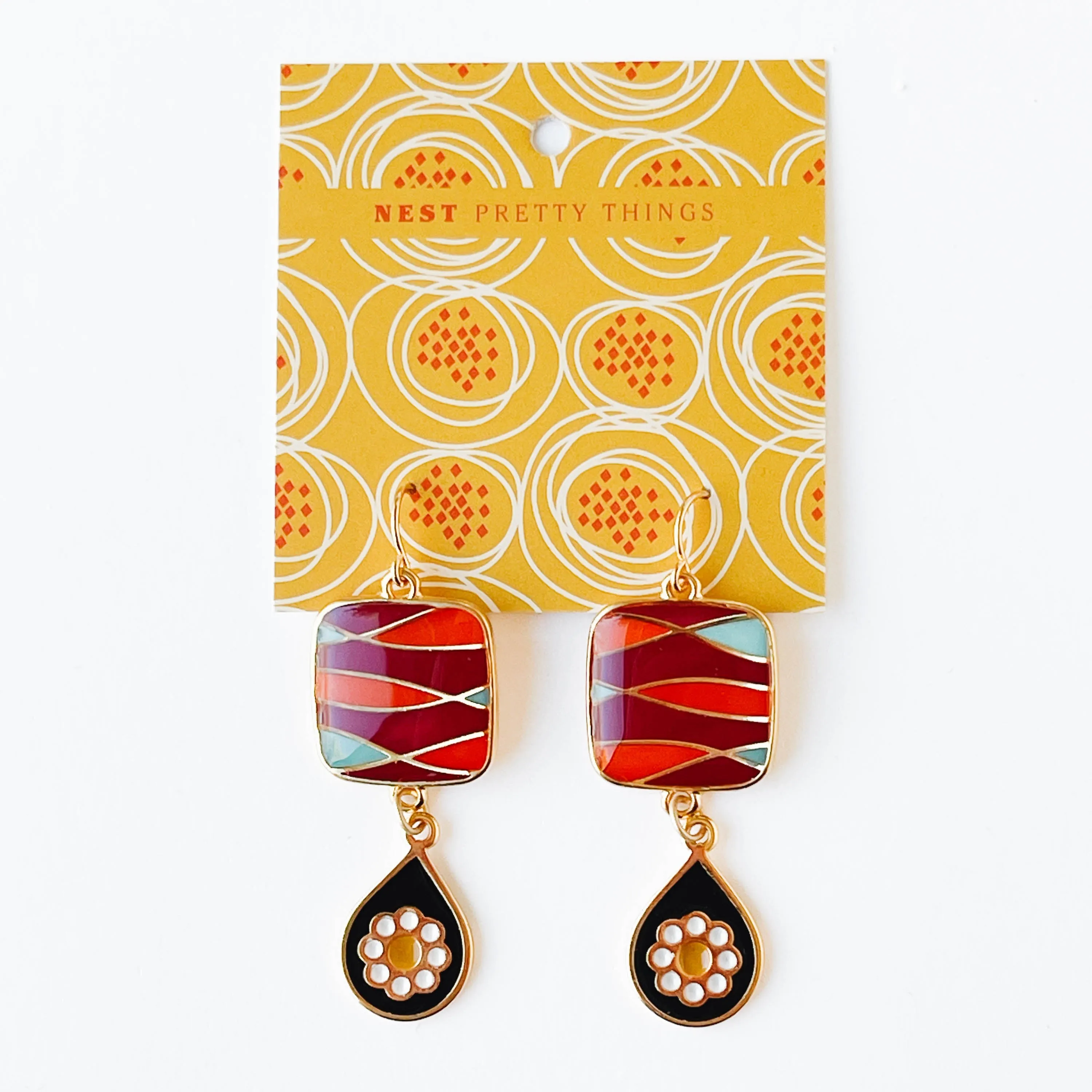 Retro Style Statement Earrings - WS