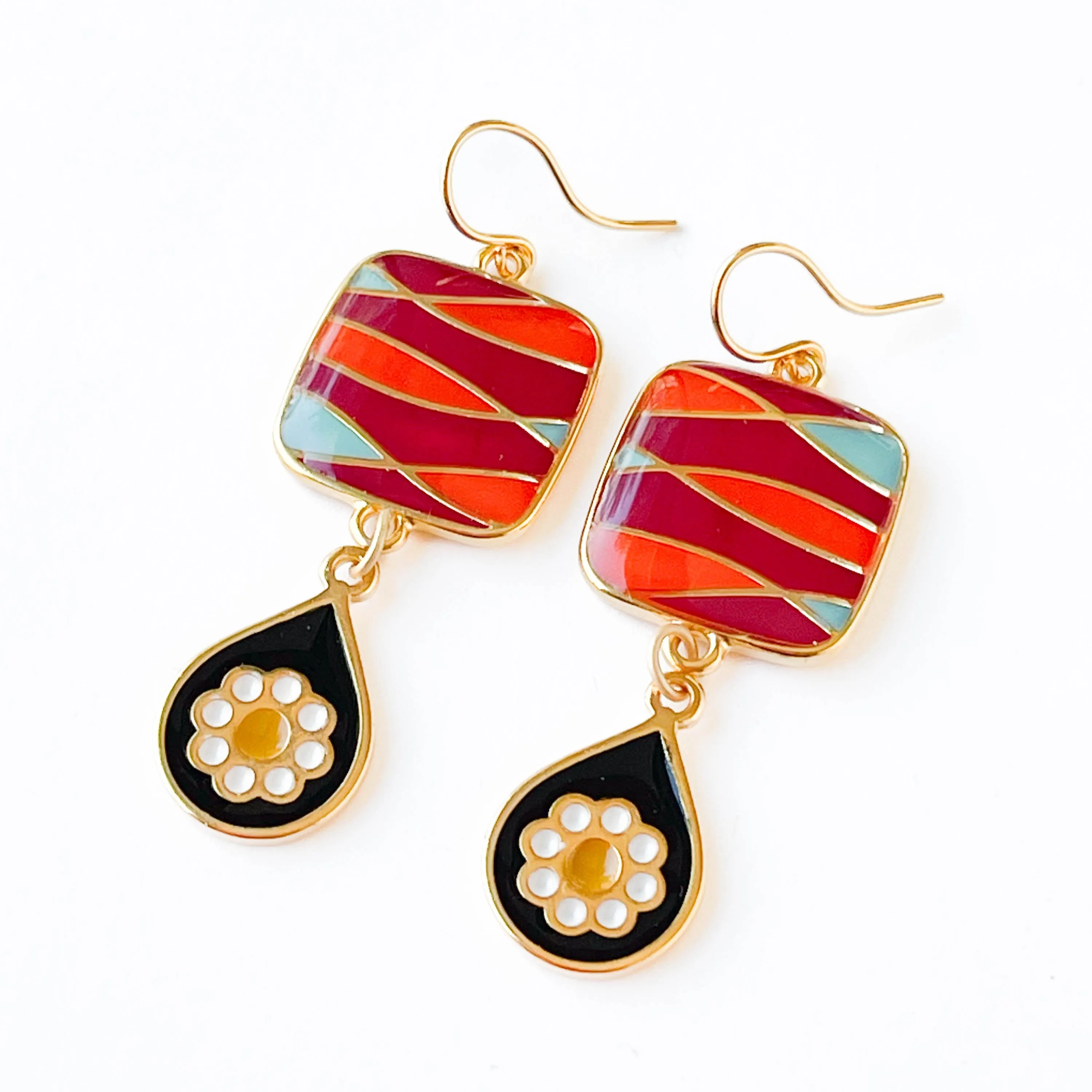 Retro Style Statement Earrings - WS