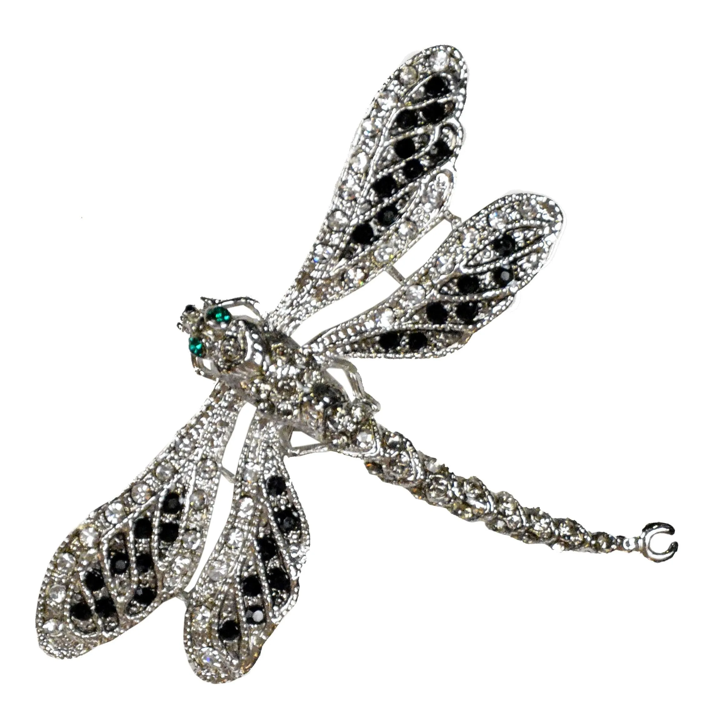 Rhinestone Brooch - Dragonfly