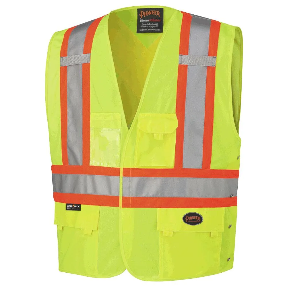 Safety Vest - Pioneer Hi-Viz Yellow/Green Tricot Poly Safety Vest, 131