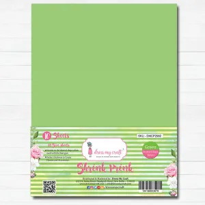 Shrink Prink - Green Frosted Glass Sheet - Pack of 10 Sheets