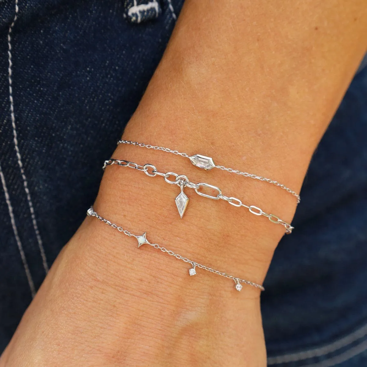 Silver Star Kyoto Opal Bracelet