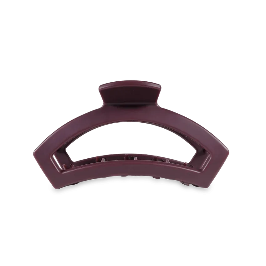 Small Teleties Open Claw Clip - Burgundy Bliss