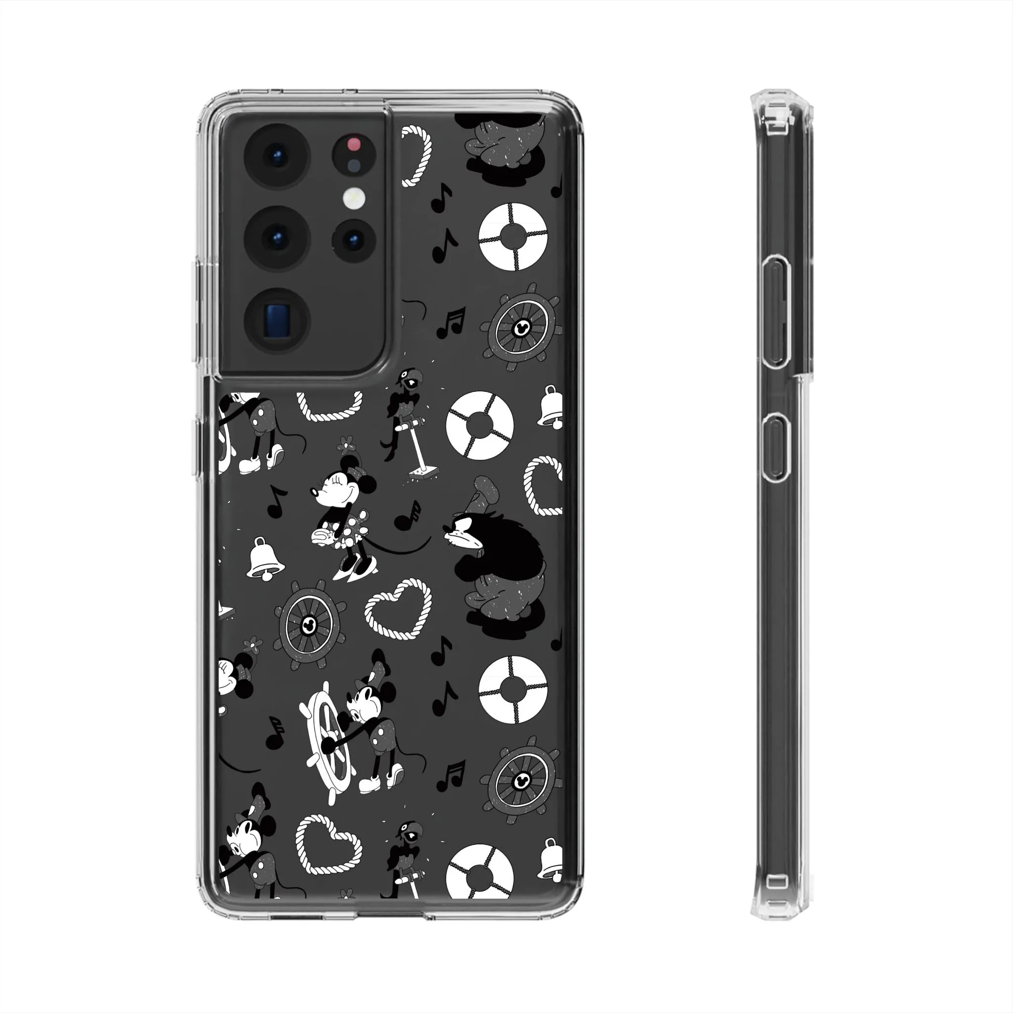 Steamboat Willie Clear Phone Case! Disney Inspired Hand drawn Unique Disneyland Magic Kingdom Gift