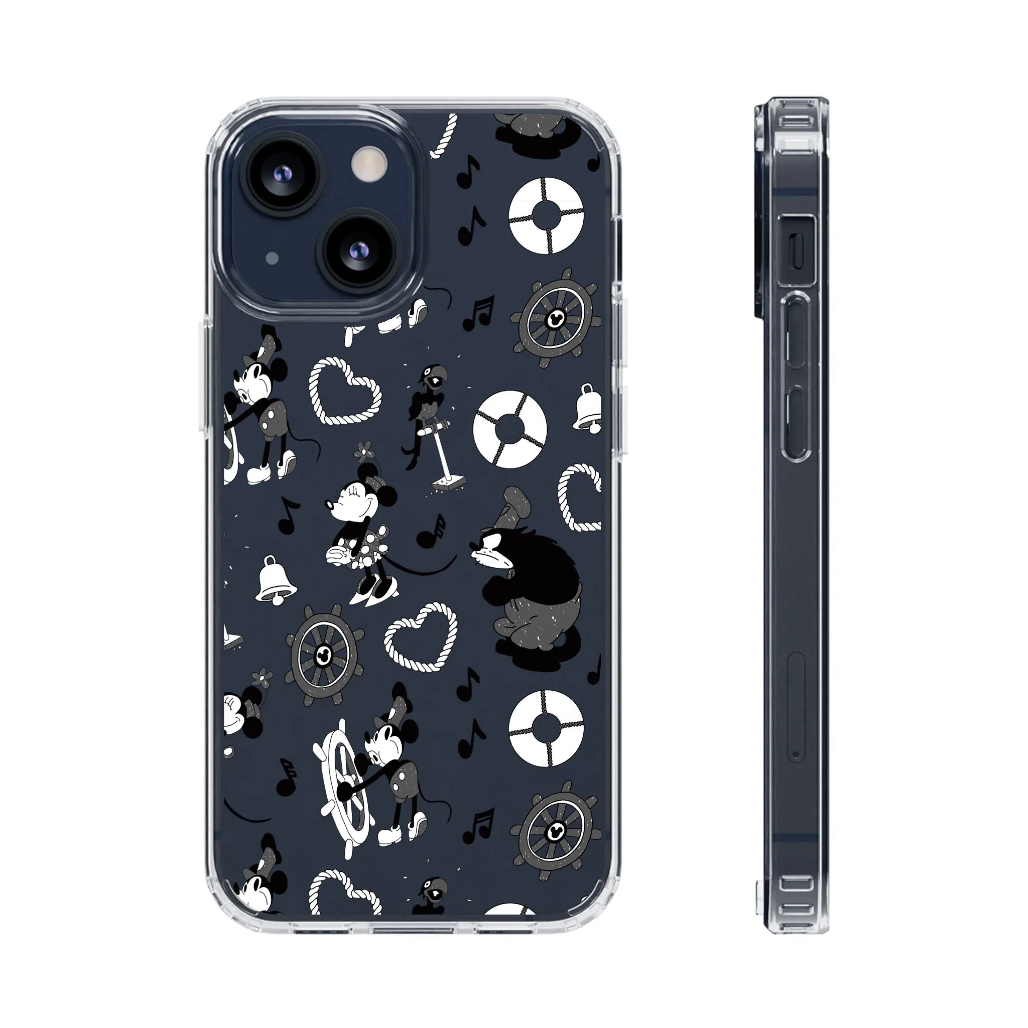 Steamboat Willie Clear Phone Case! Disney Inspired Hand drawn Unique Disneyland Magic Kingdom Gift