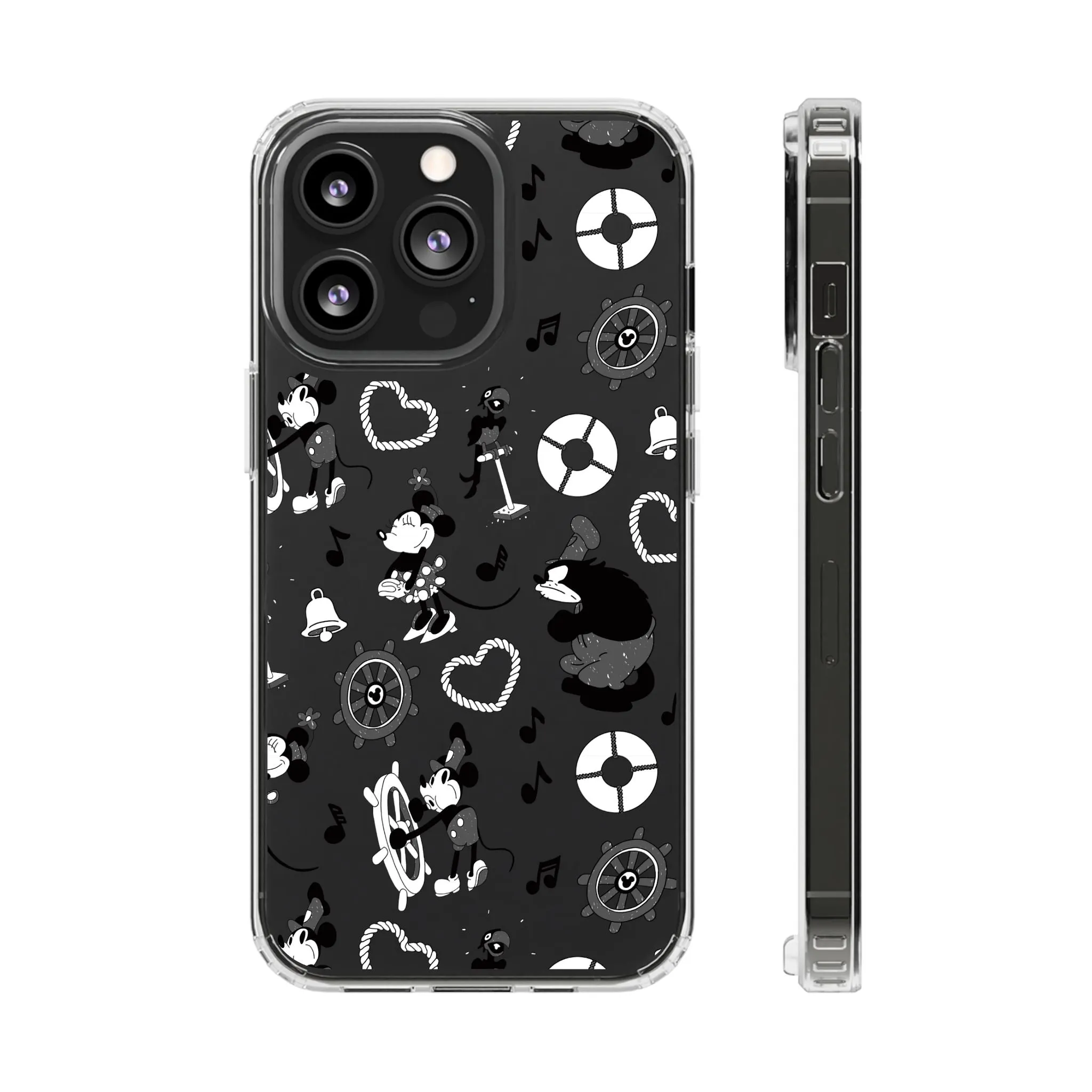 Steamboat Willie Clear Phone Case! Disney Inspired Hand drawn Unique Disneyland Magic Kingdom Gift