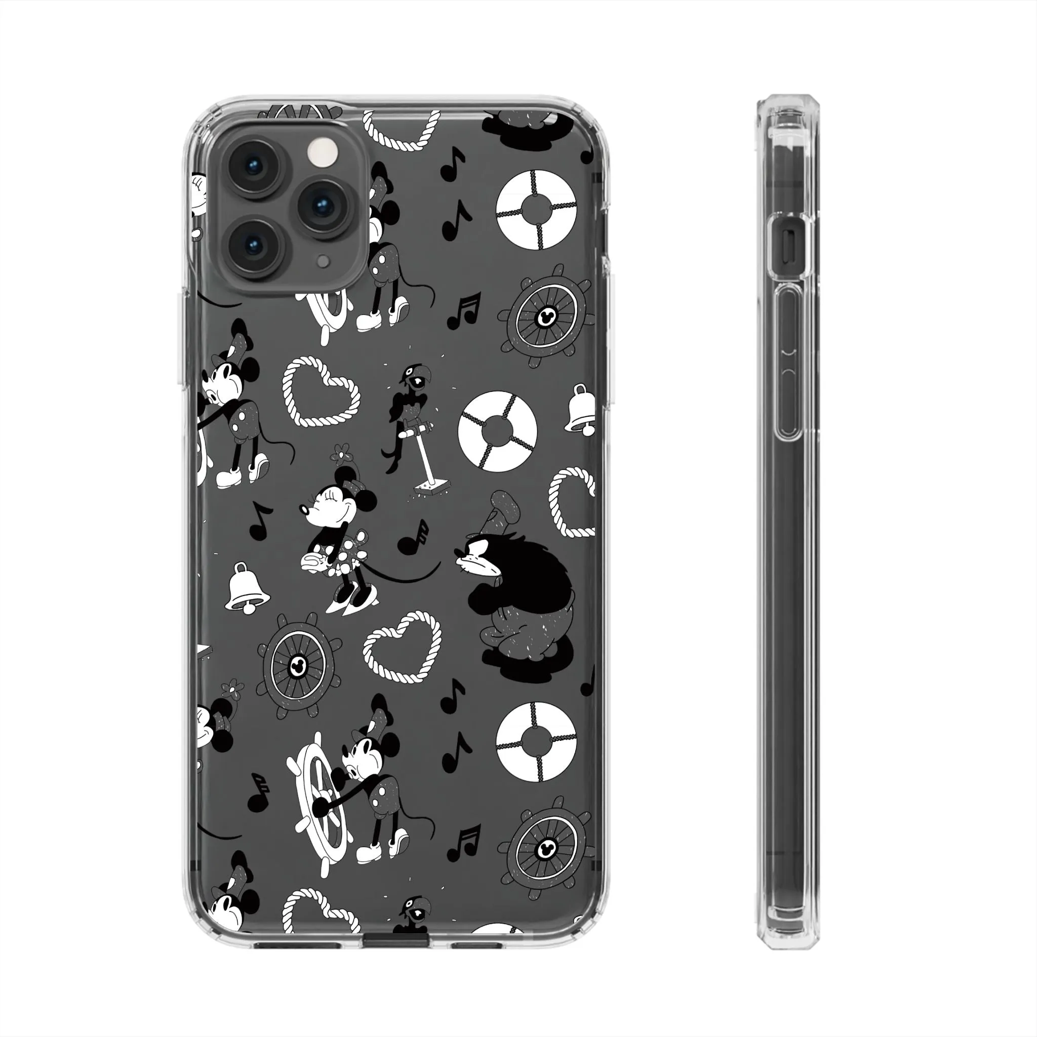 Steamboat Willie Clear Phone Case! Disney Inspired Hand drawn Unique Disneyland Magic Kingdom Gift