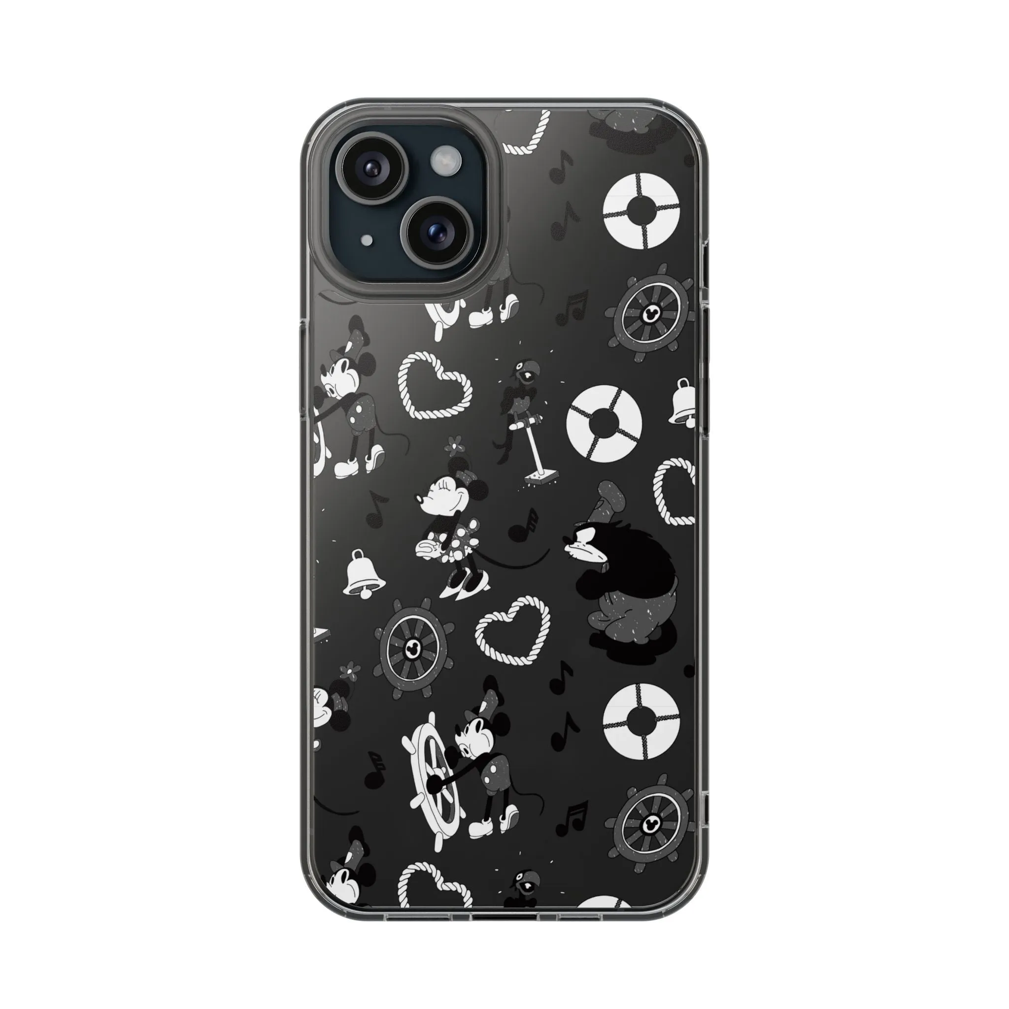 Steamboat Willie Clear Phone Case! Disney Inspired Hand drawn Unique Disneyland Magic Kingdom Gift