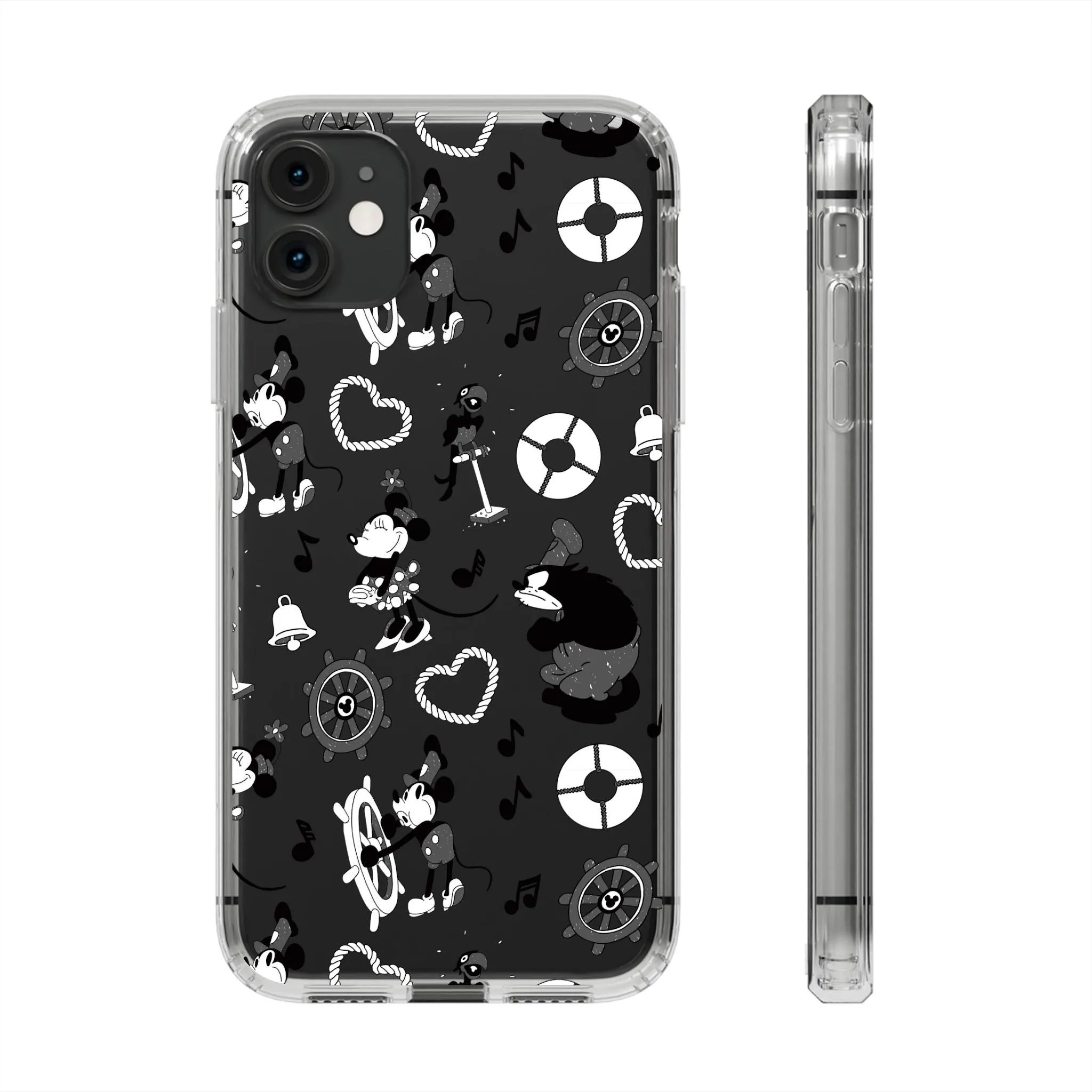 Steamboat Willie Clear Phone Case! Disney Inspired Hand drawn Unique Disneyland Magic Kingdom Gift