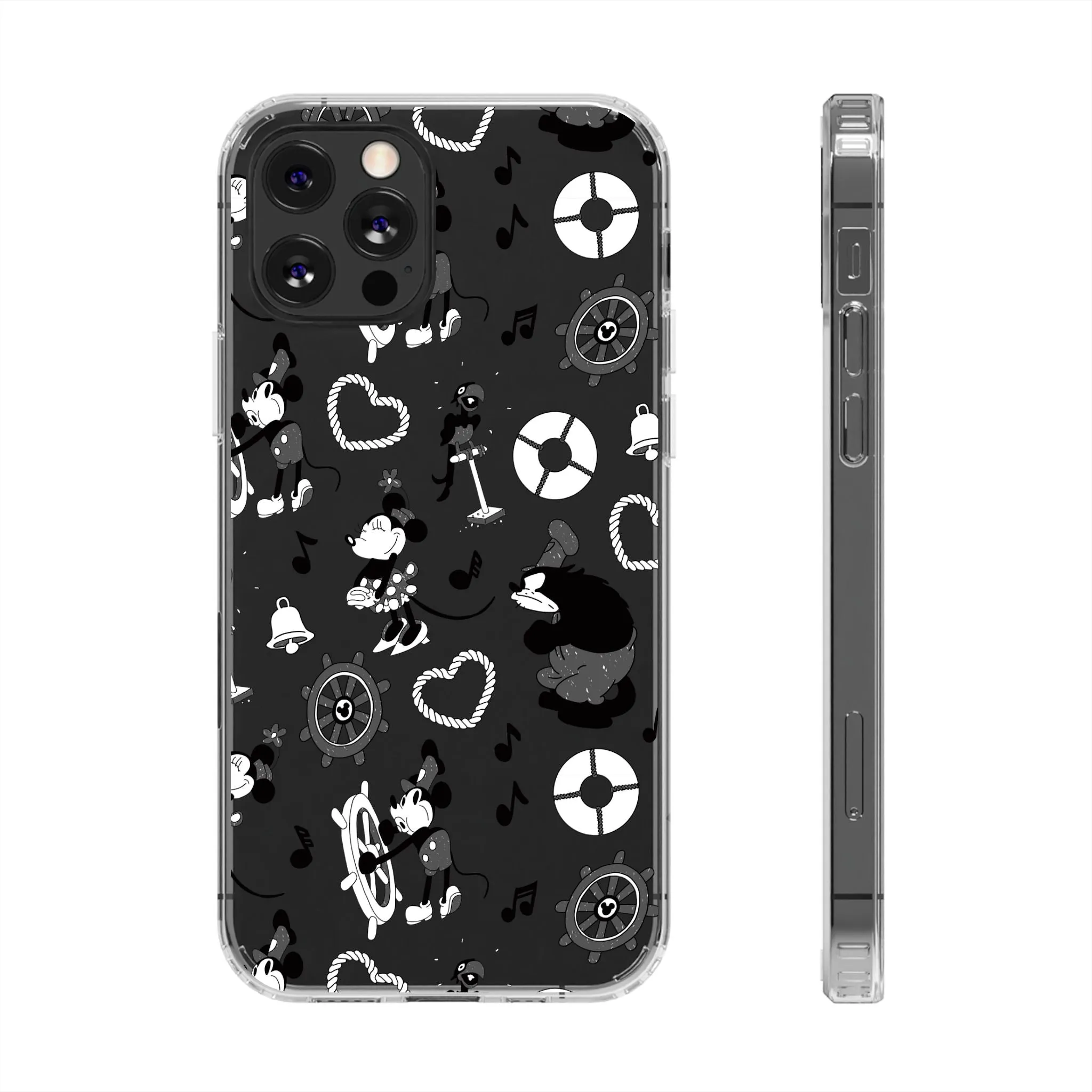 Steamboat Willie Clear Phone Case! Disney Inspired Hand drawn Unique Disneyland Magic Kingdom Gift