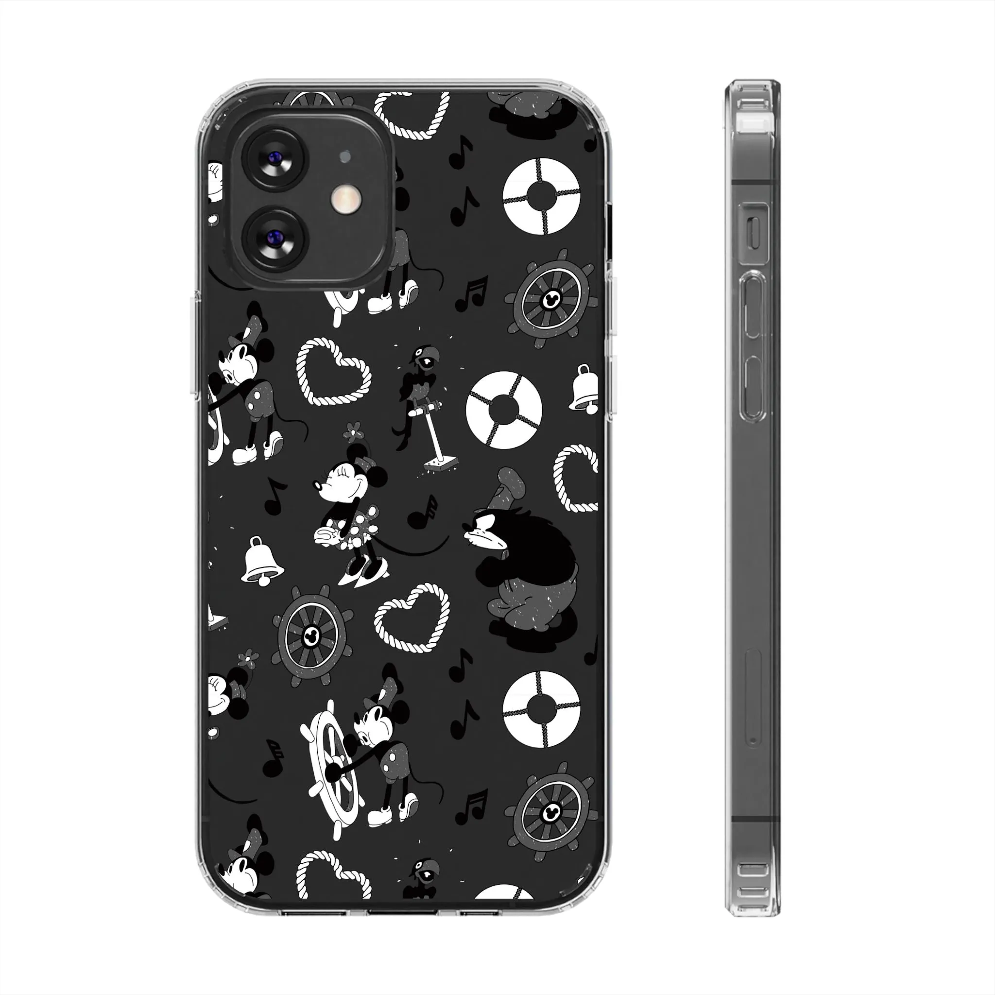 Steamboat Willie Clear Phone Case! Disney Inspired Hand drawn Unique Disneyland Magic Kingdom Gift