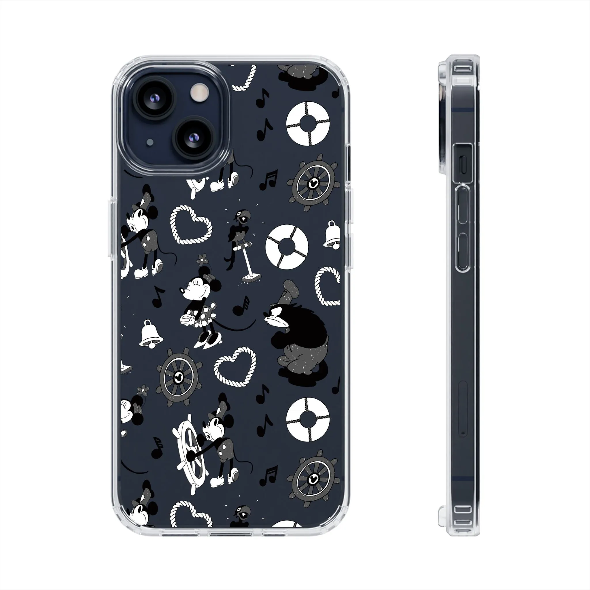 Steamboat Willie Clear Phone Case! Disney Inspired Hand drawn Unique Disneyland Magic Kingdom Gift