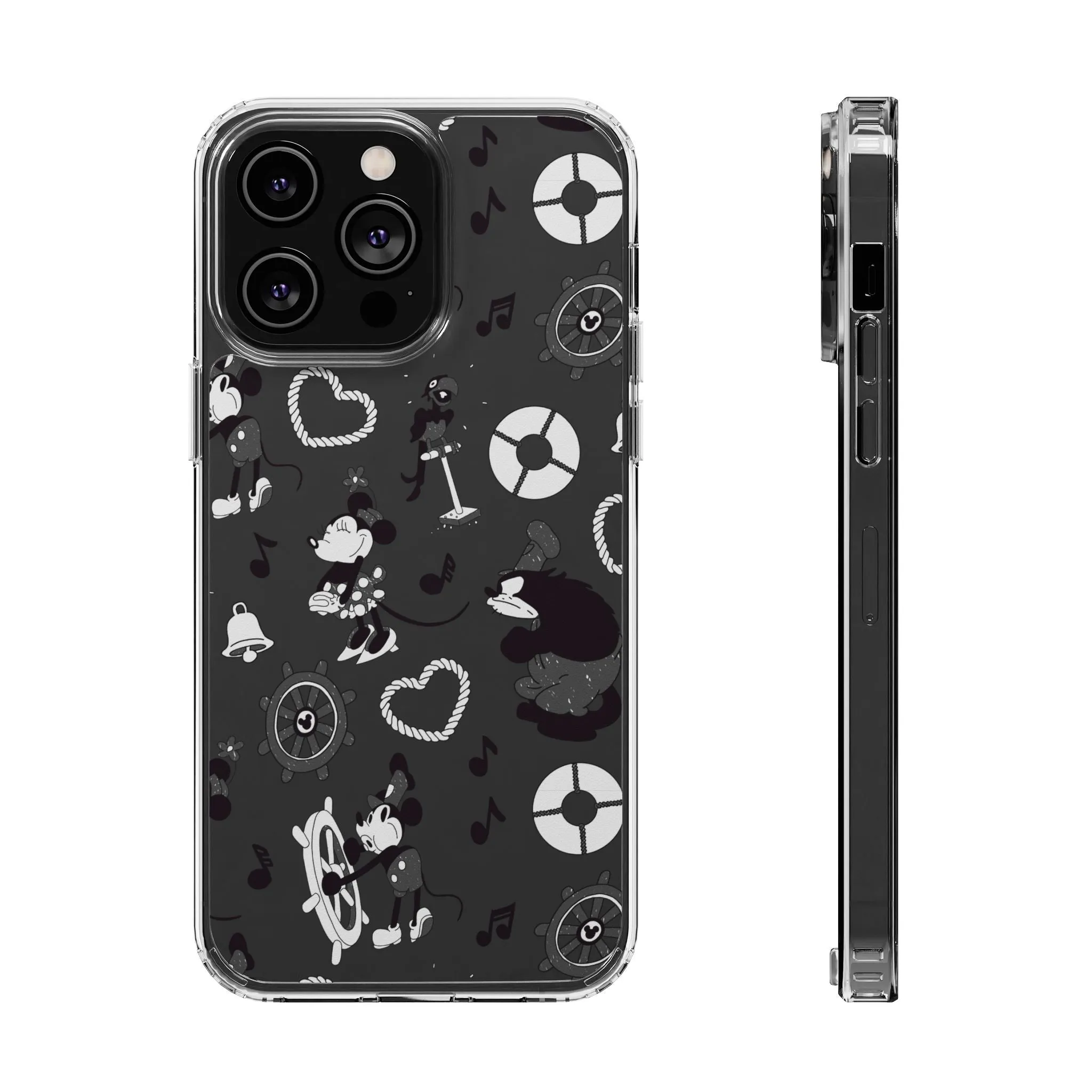 Steamboat Willie Clear Phone Case! Disney Inspired Hand drawn Unique Disneyland Magic Kingdom Gift