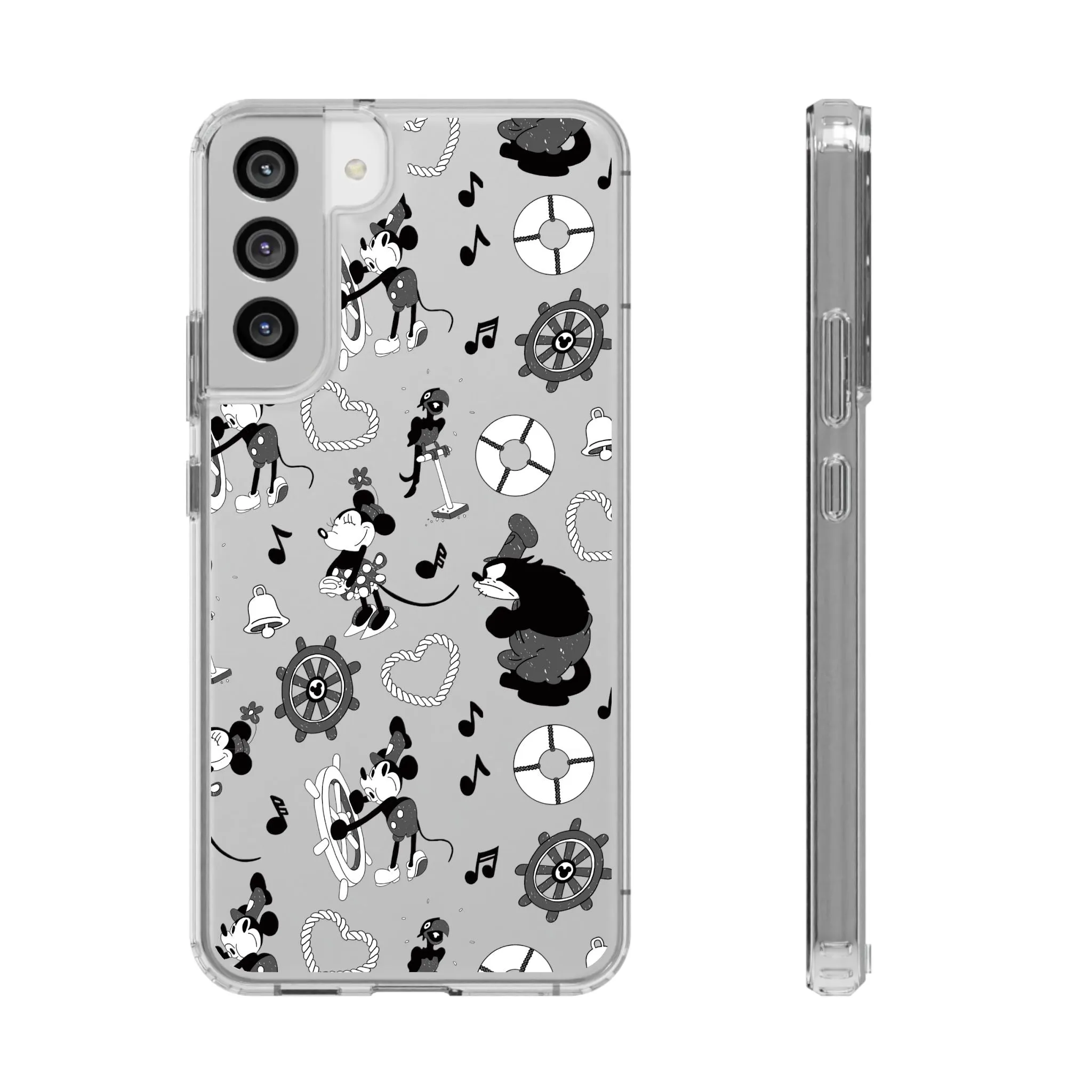 Steamboat Willie Clear Phone Case! Disney Inspired Hand drawn Unique Disneyland Magic Kingdom Gift