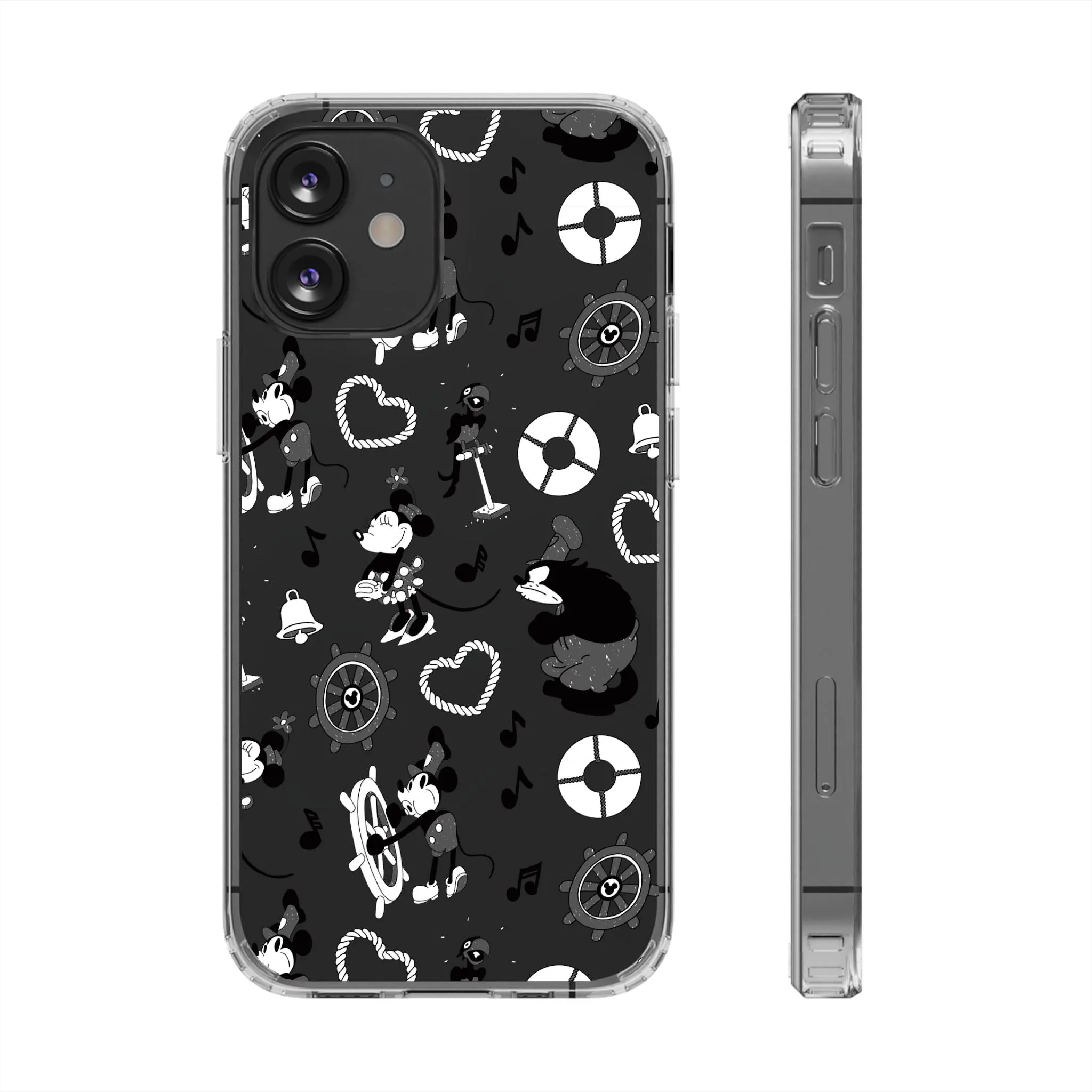 Steamboat Willie Clear Phone Case! Disney Inspired Hand drawn Unique Disneyland Magic Kingdom Gift