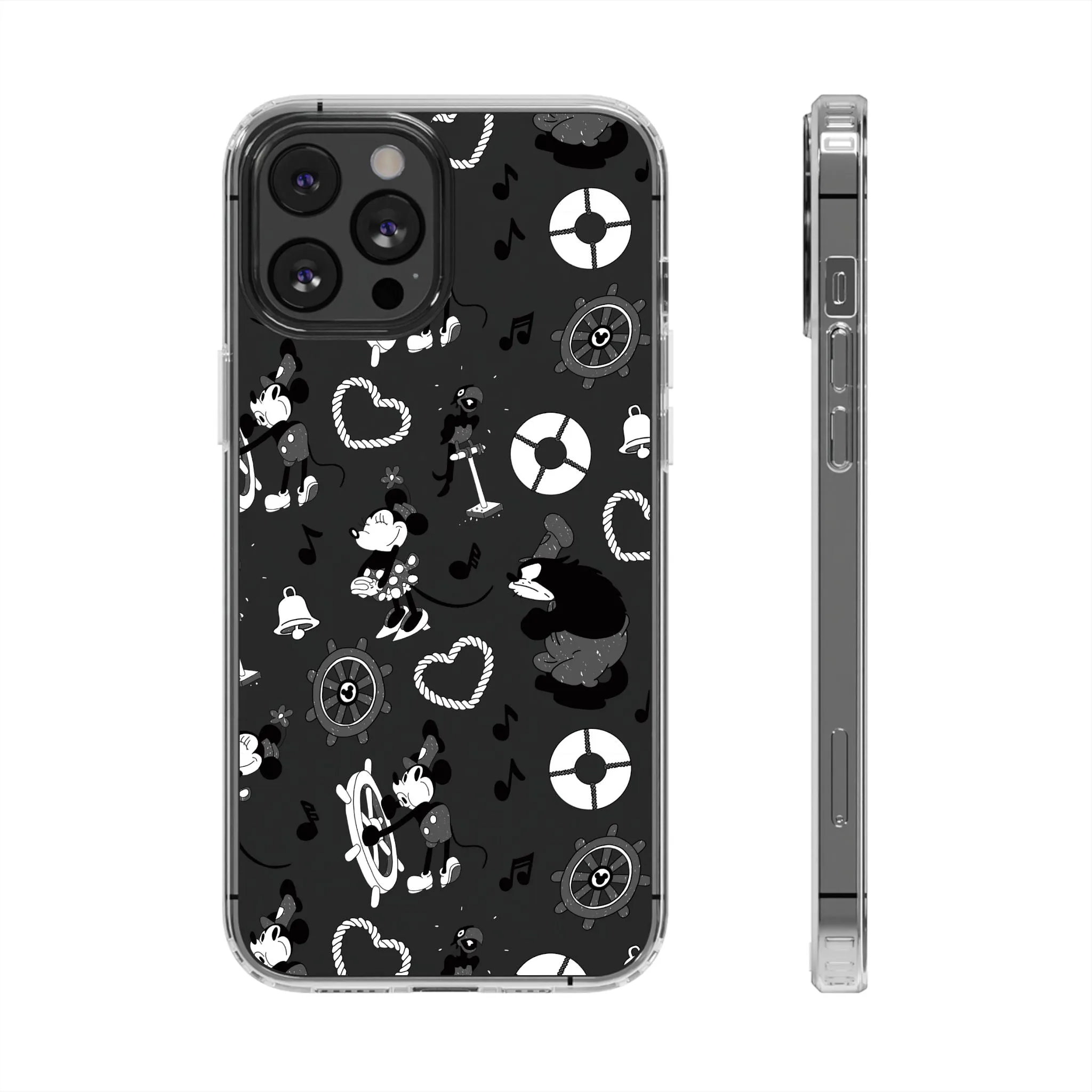 Steamboat Willie Clear Phone Case! Disney Inspired Hand drawn Unique Disneyland Magic Kingdom Gift