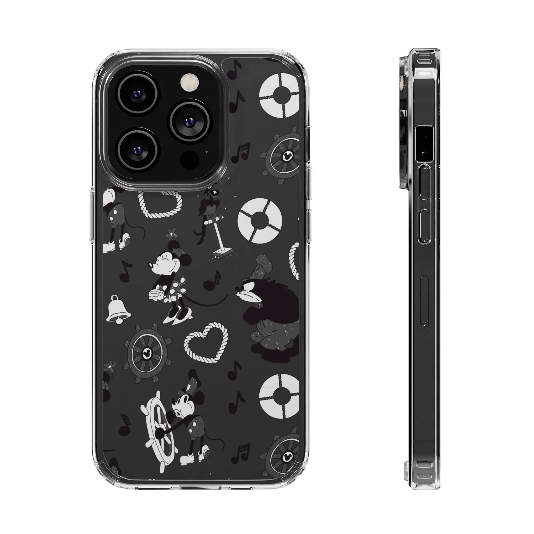 Steamboat Willie Clear Phone Case! Disney Inspired Hand drawn Unique Disneyland Magic Kingdom Gift