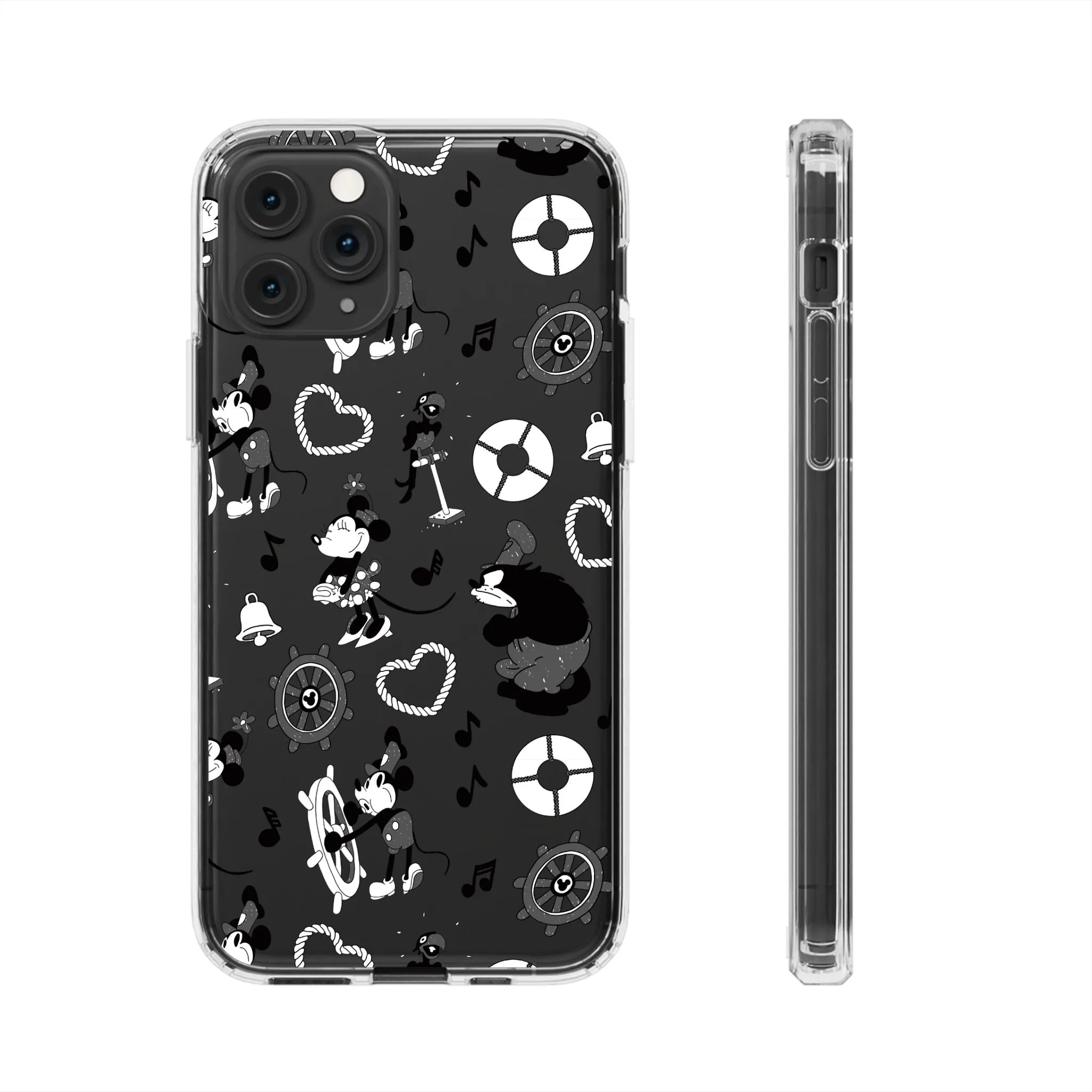 Steamboat Willie Clear Phone Case! Disney Inspired Hand drawn Unique Disneyland Magic Kingdom Gift