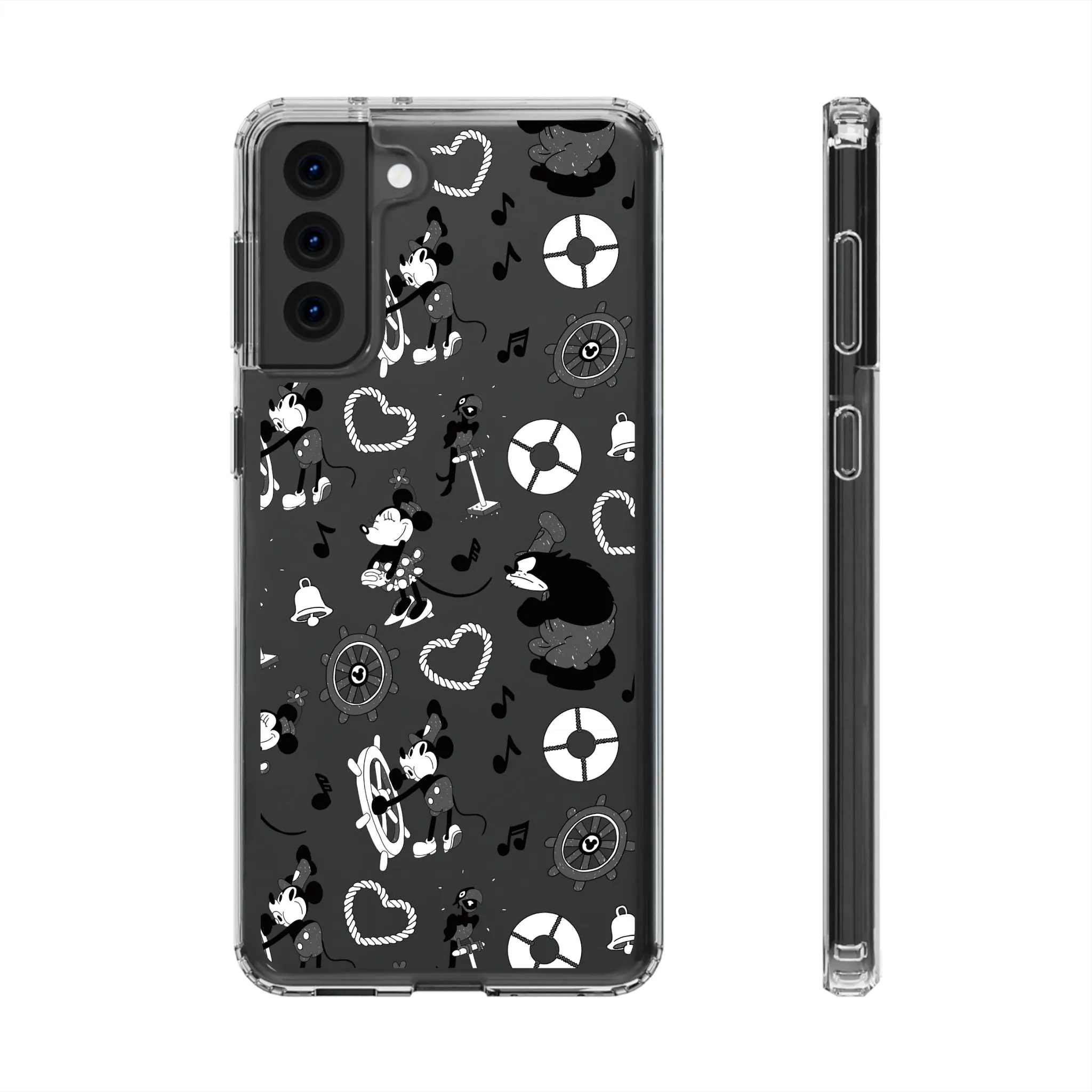 Steamboat Willie Clear Phone Case! Disney Inspired Hand drawn Unique Disneyland Magic Kingdom Gift