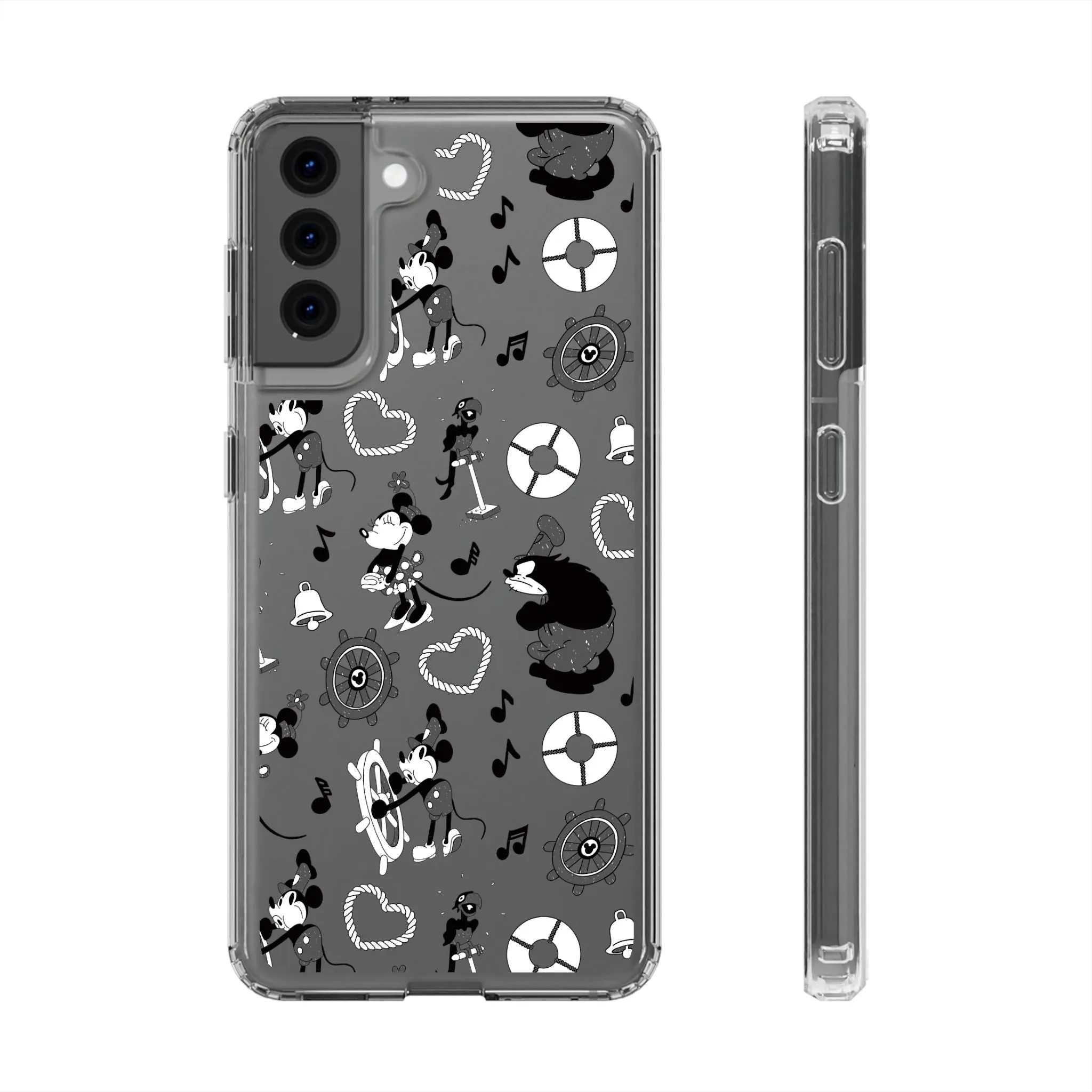 Steamboat Willie Clear Phone Case! Disney Inspired Hand drawn Unique Disneyland Magic Kingdom Gift