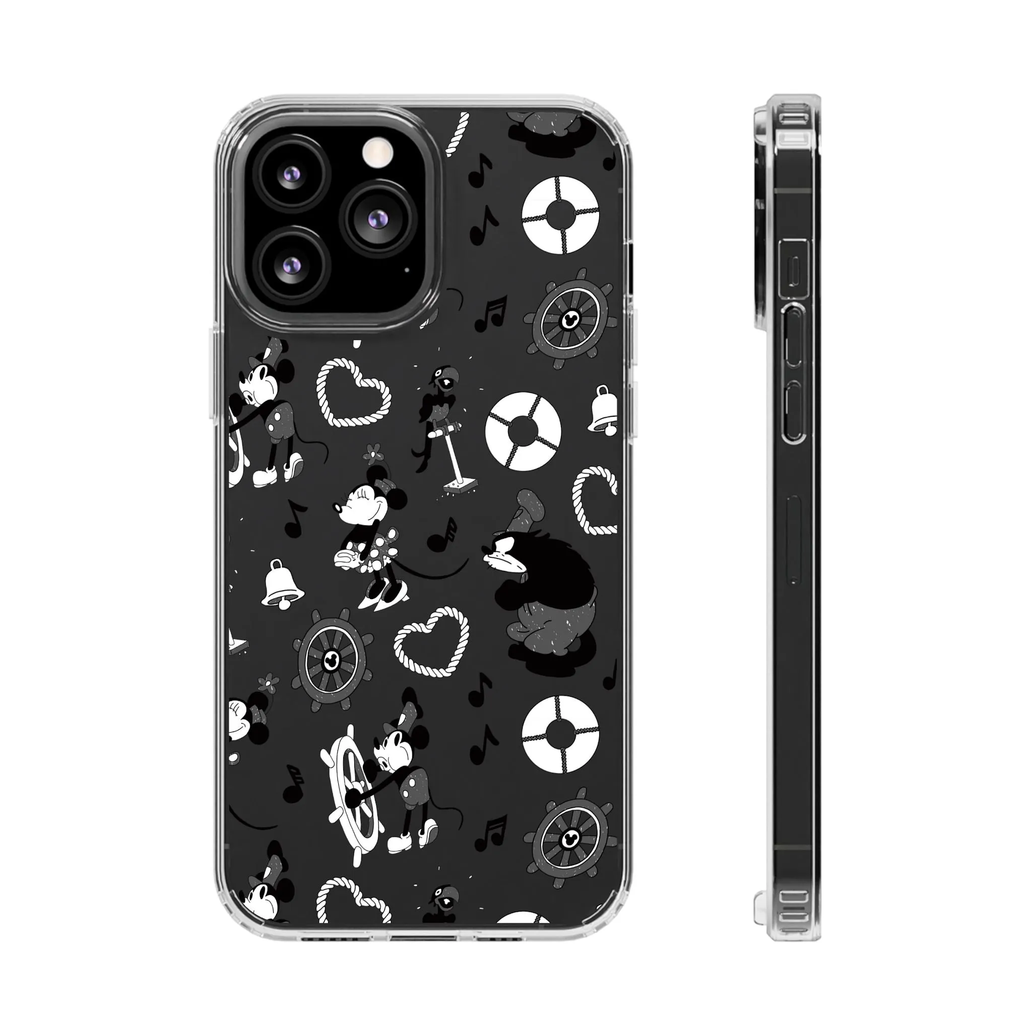 Steamboat Willie Clear Phone Case! Disney Inspired Hand drawn Unique Disneyland Magic Kingdom Gift