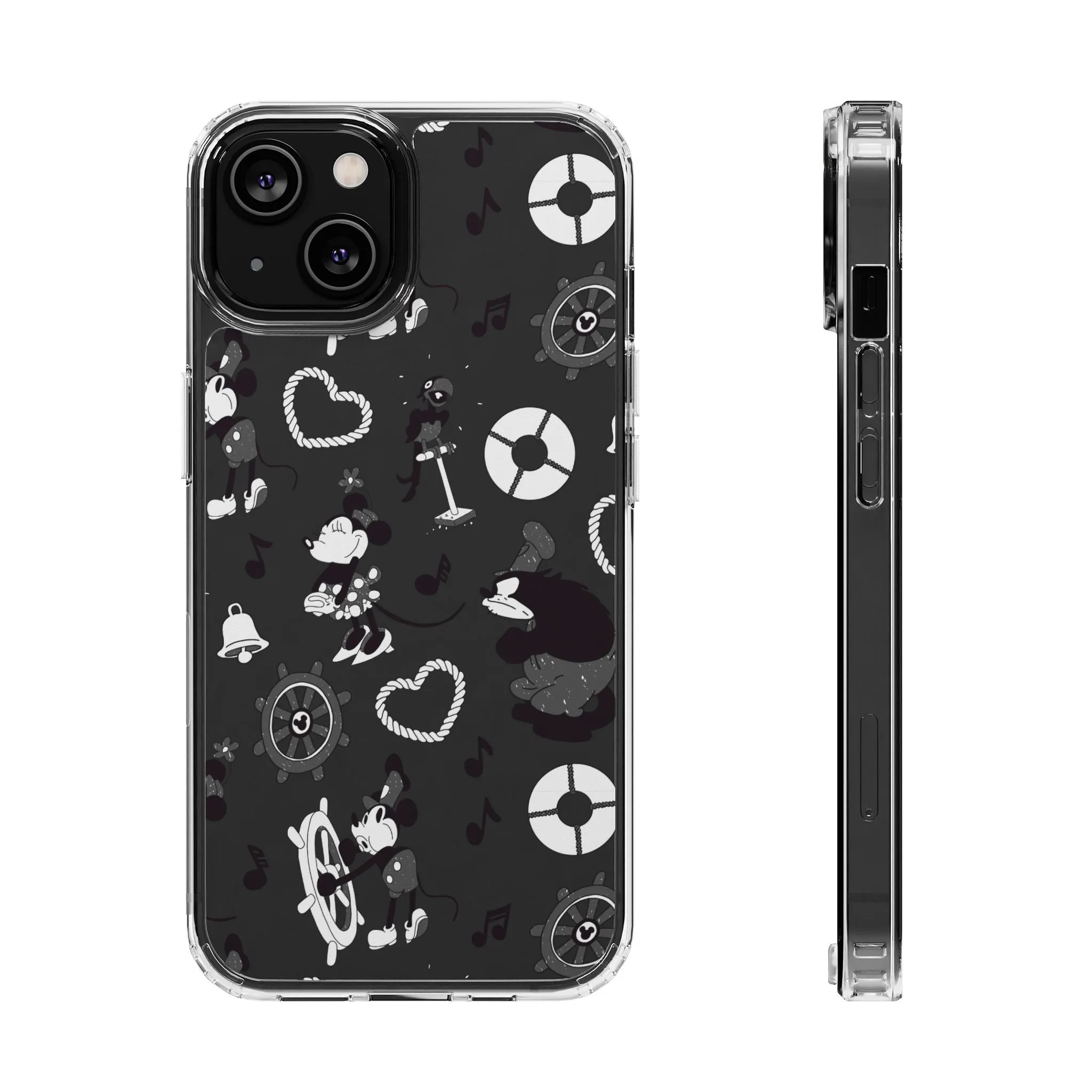 Steamboat Willie Clear Phone Case! Disney Inspired Hand drawn Unique Disneyland Magic Kingdom Gift