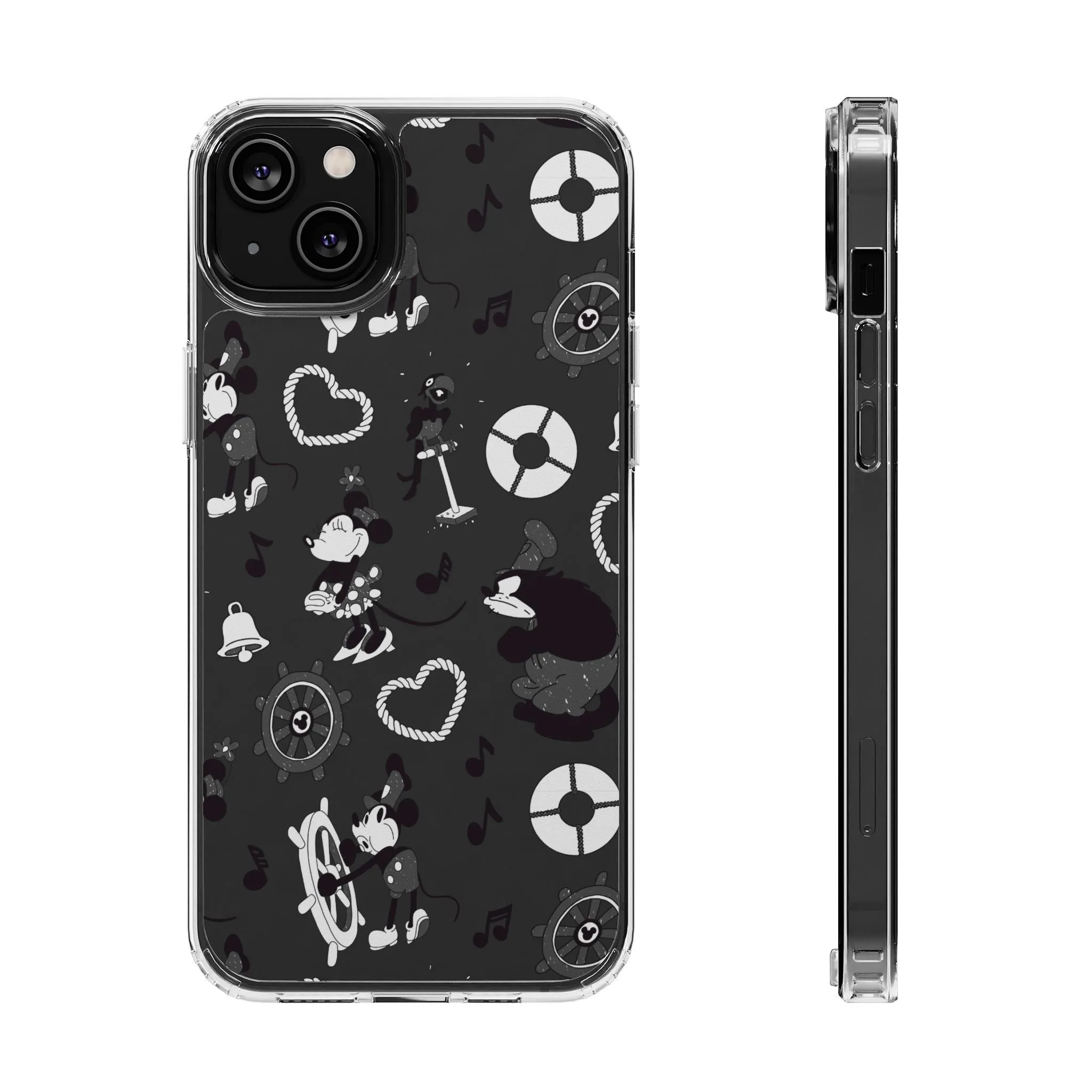 Steamboat Willie Clear Phone Case! Disney Inspired Hand drawn Unique Disneyland Magic Kingdom Gift