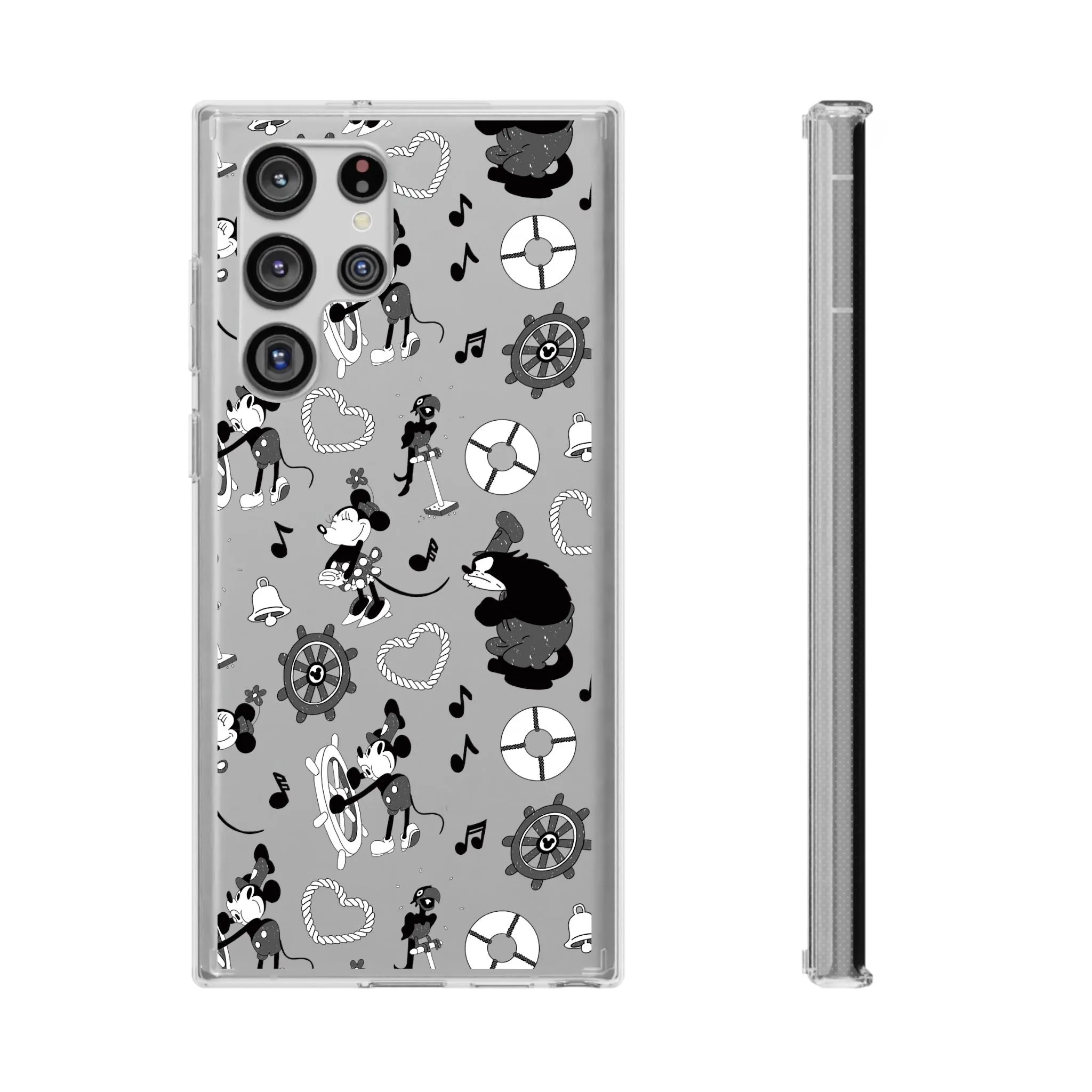 Steamboat Willie Clear Phone Case! Disney Inspired Hand drawn Unique Disneyland Magic Kingdom Gift