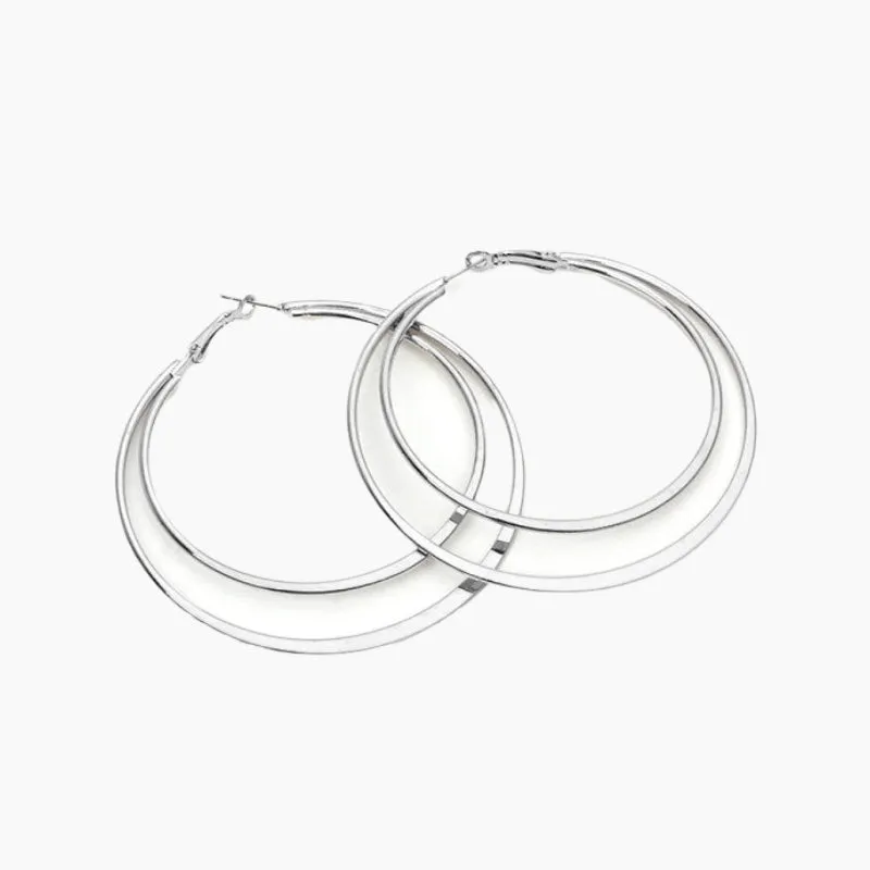 Sterling Silver Large Hoop Earrings for Women