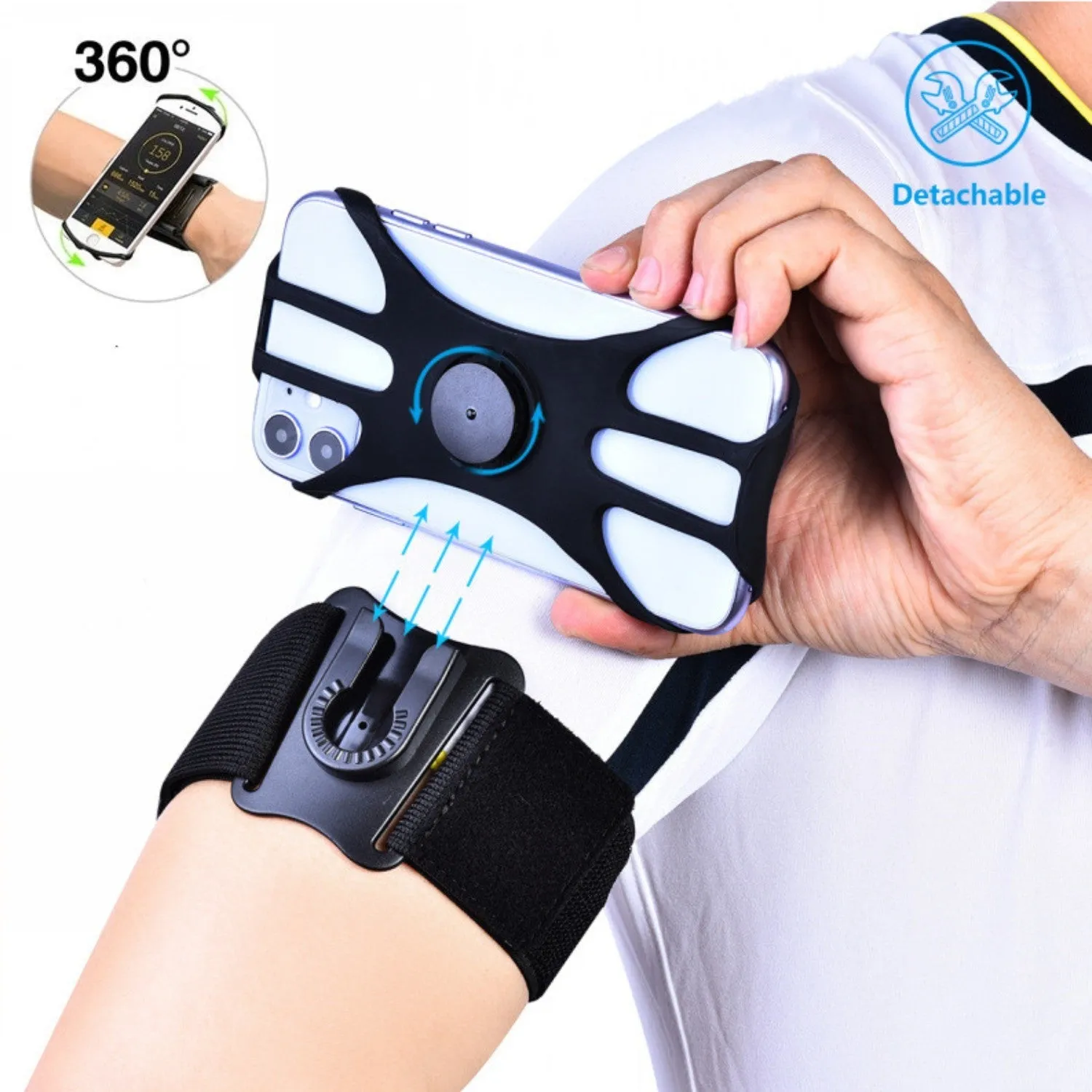 Swivel Arm Wrist Strap Phone Case