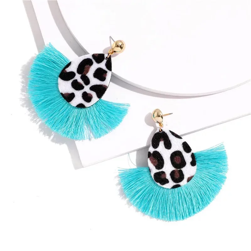 Tassel Animal Print Earrings