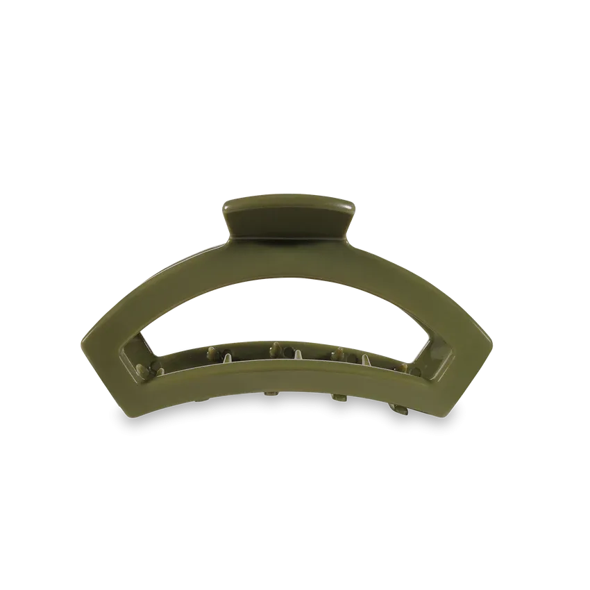 Tiny Teleties Open Claw Clip - Olive