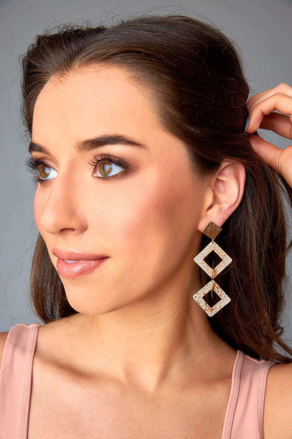 Triad Statement Earrings - Gold