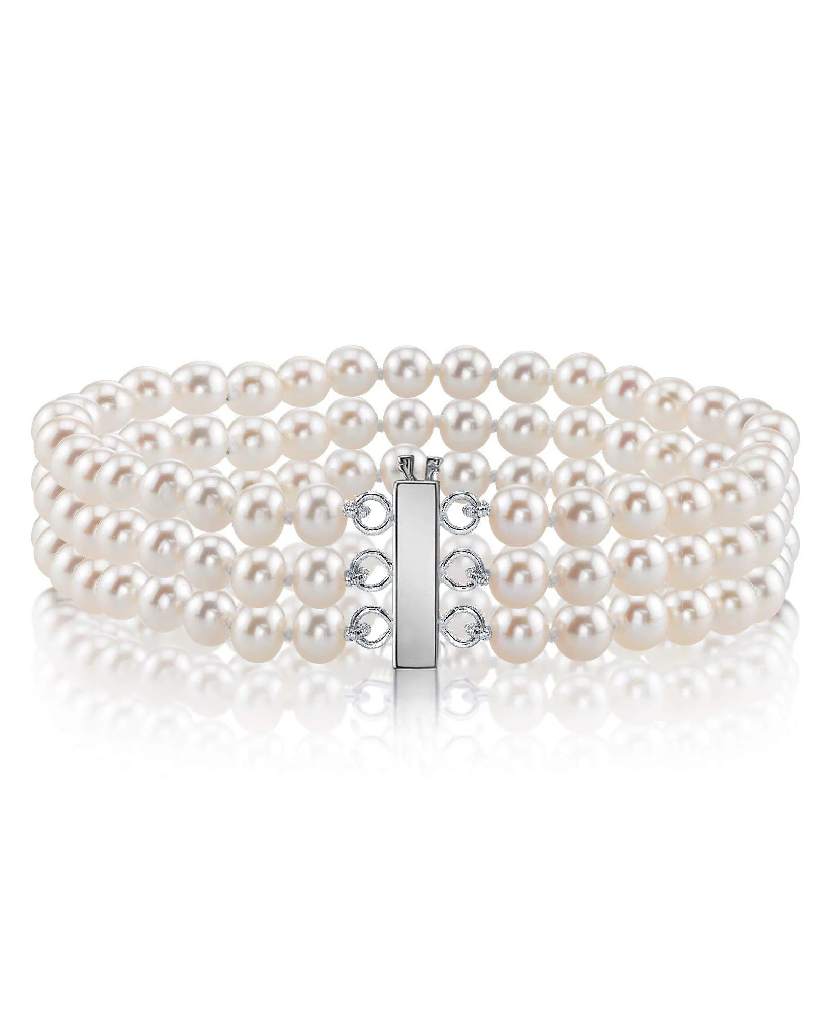 Triple Hanadama Akoya Pearl Bracelet