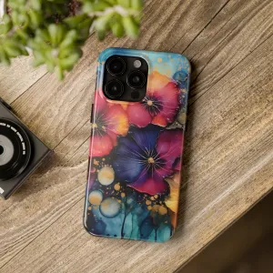 Vibrant 3D Watercolor Flowers print Design Tough Phone Case compatible with a large variety of iPhone models, Gift, Phone Case