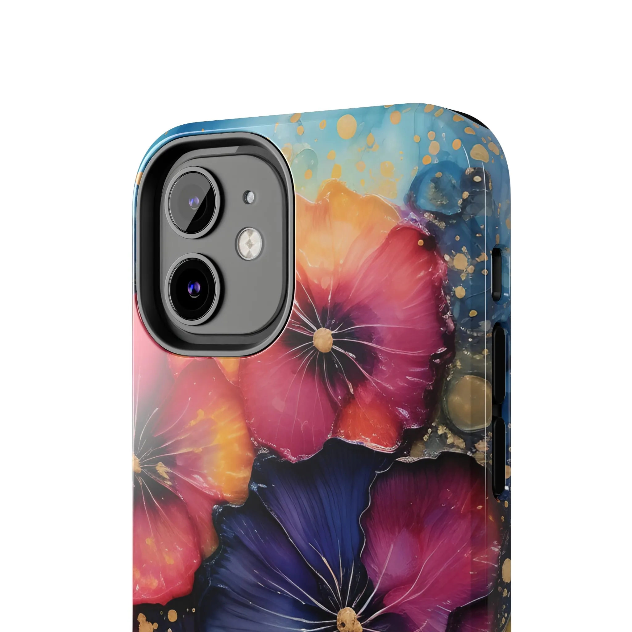 Vibrant 3D Watercolor Flowers print Design Tough Phone Case compatible with a large variety of iPhone models, Gift, Phone Case