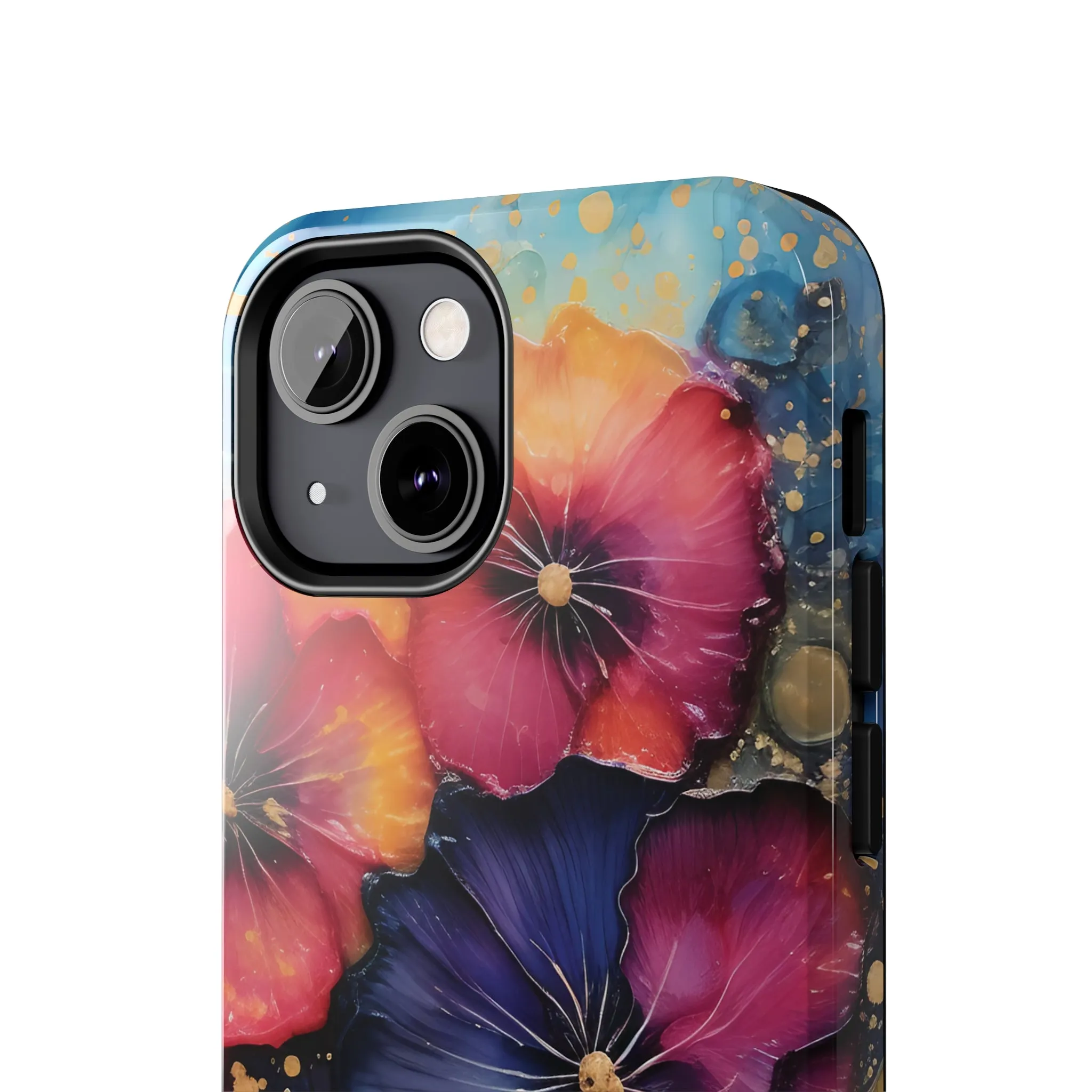 Vibrant 3D Watercolor Flowers print Design Tough Phone Case compatible with a large variety of iPhone models, Gift, Phone Case